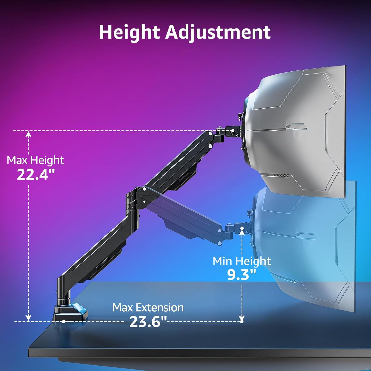 Soporte de Monitor Ultrawide MOUNTUP 22-43" 1-15 kg Ajustable