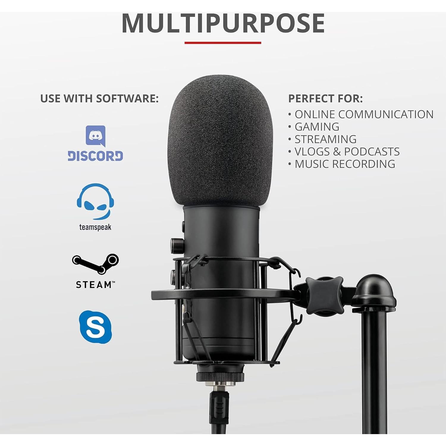 Micrófono USB Trust GXT 256 Exxo para Streaming y Podcasting