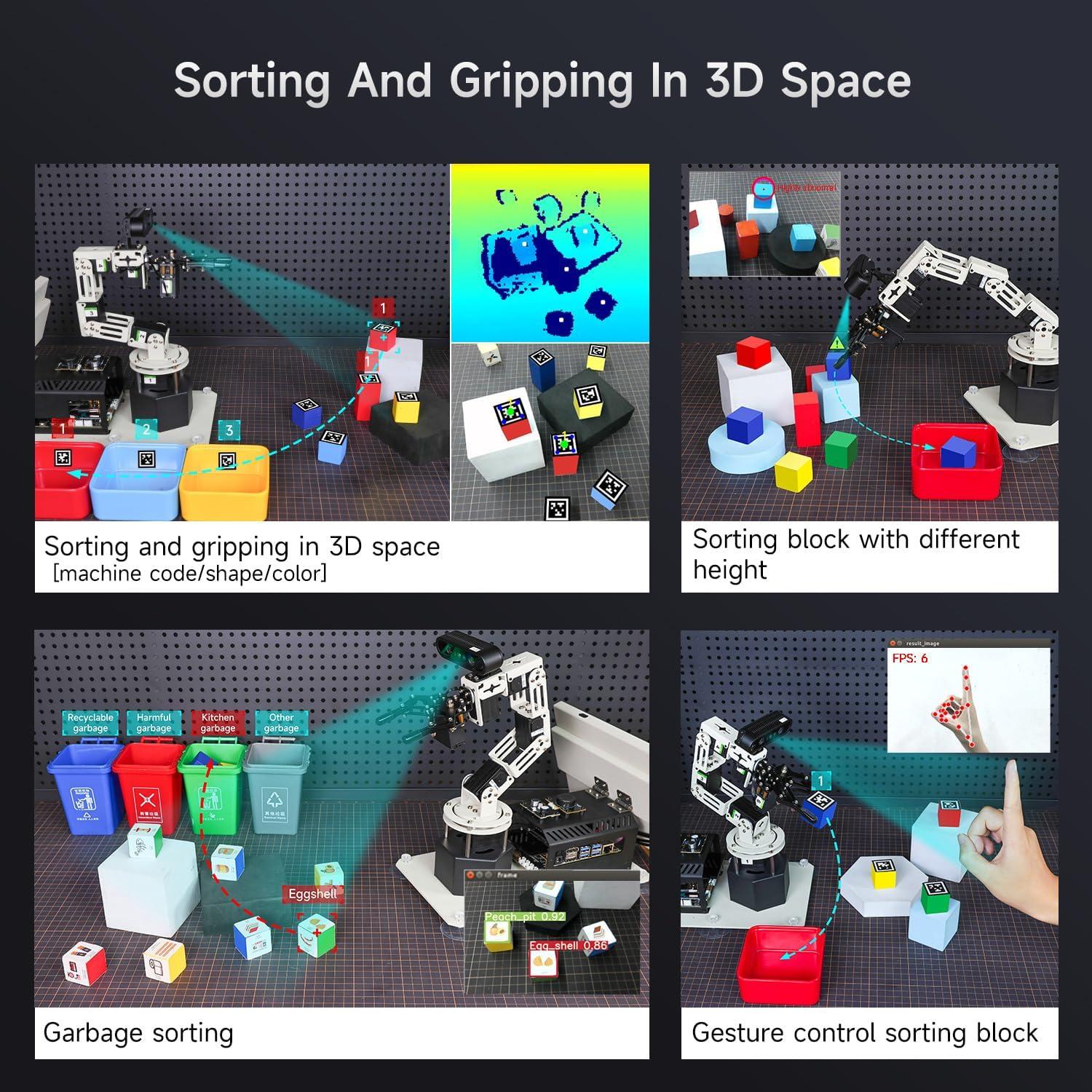 Coche Robot Yahboom DOFBOT PRO con AI y Cámara 3D