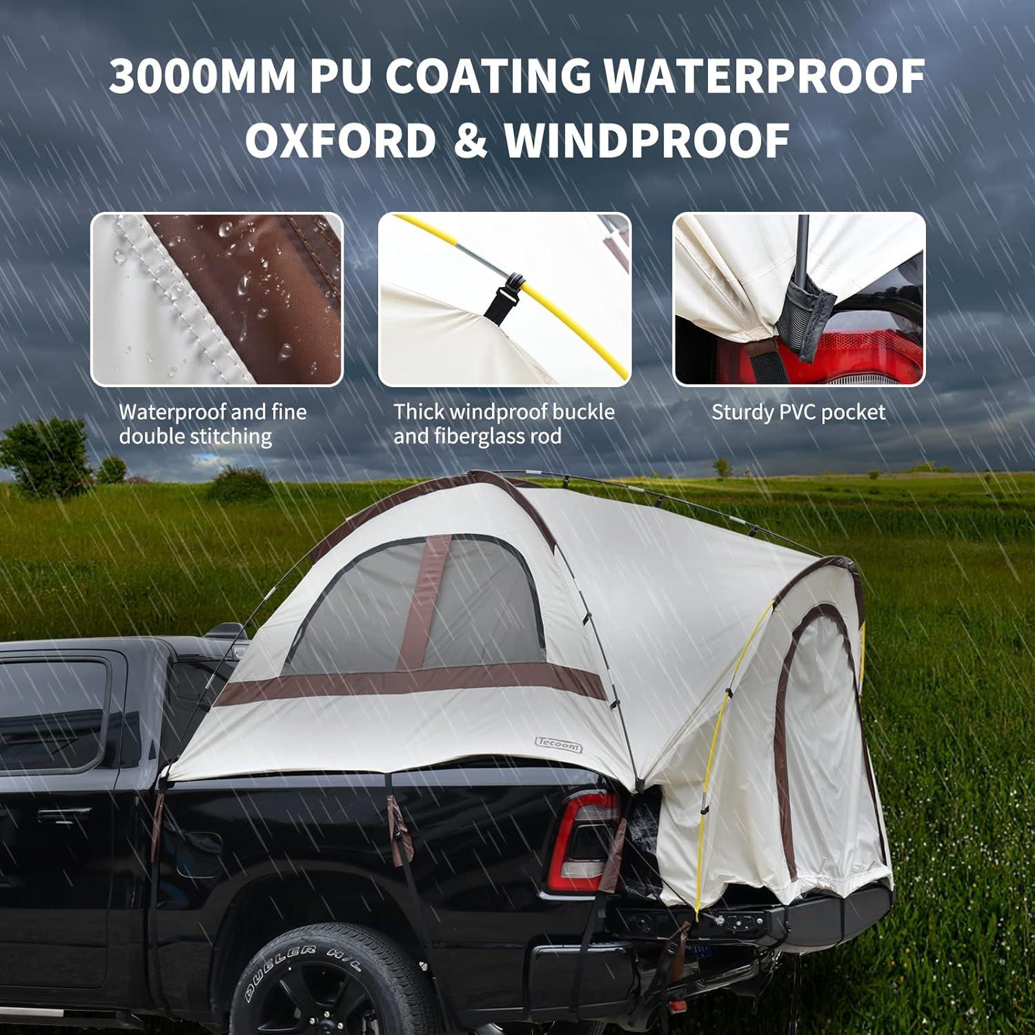 Tienda para Camioneta Tecoom 5.5-5.8ft Impermeable Doble Capa