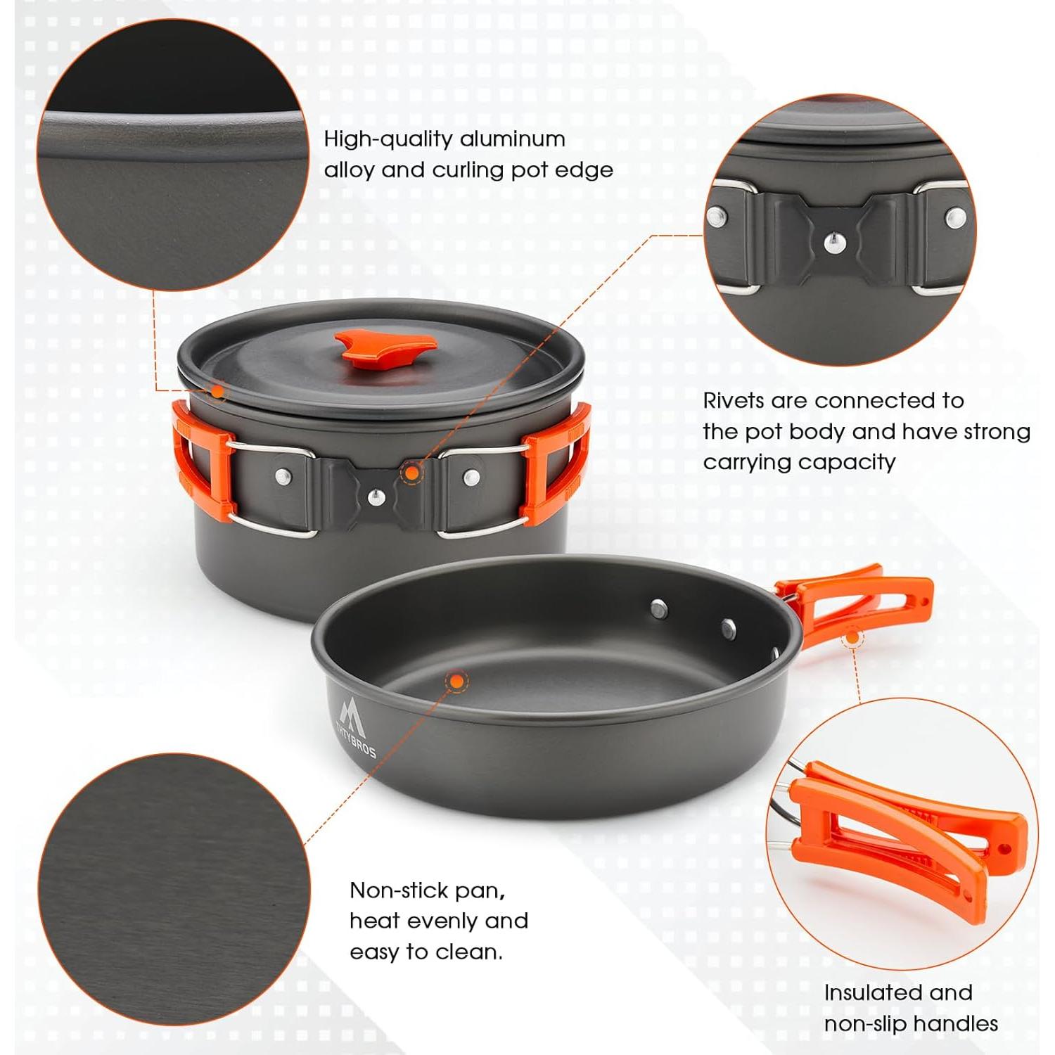 Kit de Utensilios de Cocina Camping THTYBROS 17 Piezas
