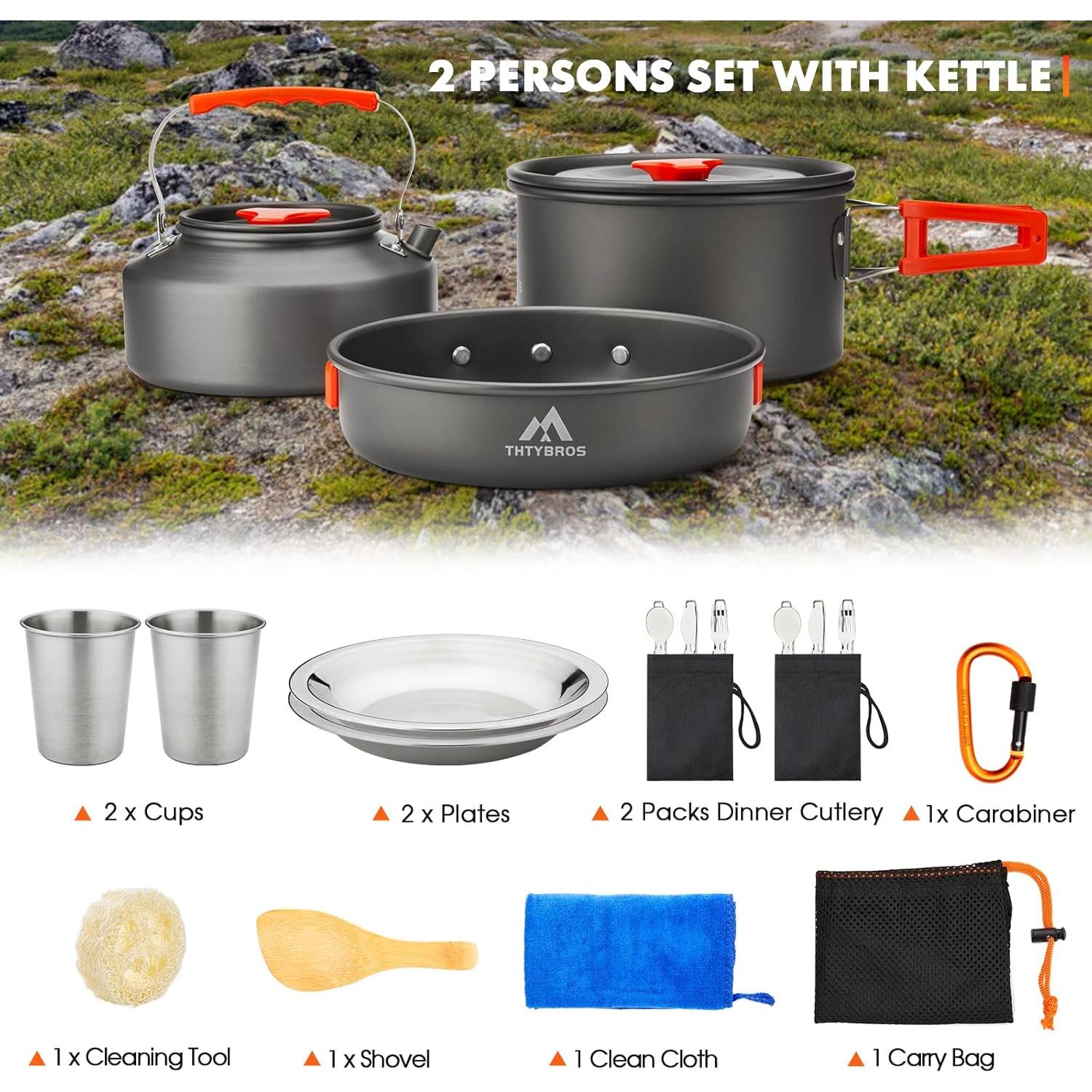 Kit de Utensilios de Cocina Camping THTYBROS 17 Piezas