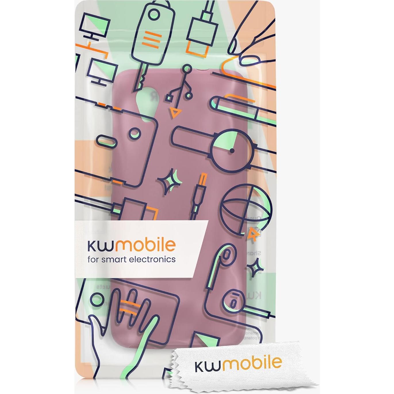 Funda Silicona TPU kwmobile para Alcatel 1 - Rosa Oscuro