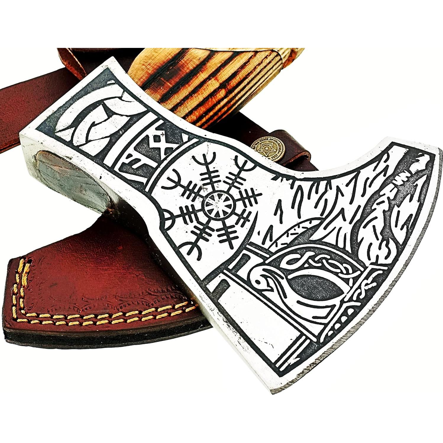 Hacha Vikinga Poshland AX-7000 Forjada en Acero Carbono 56 cm