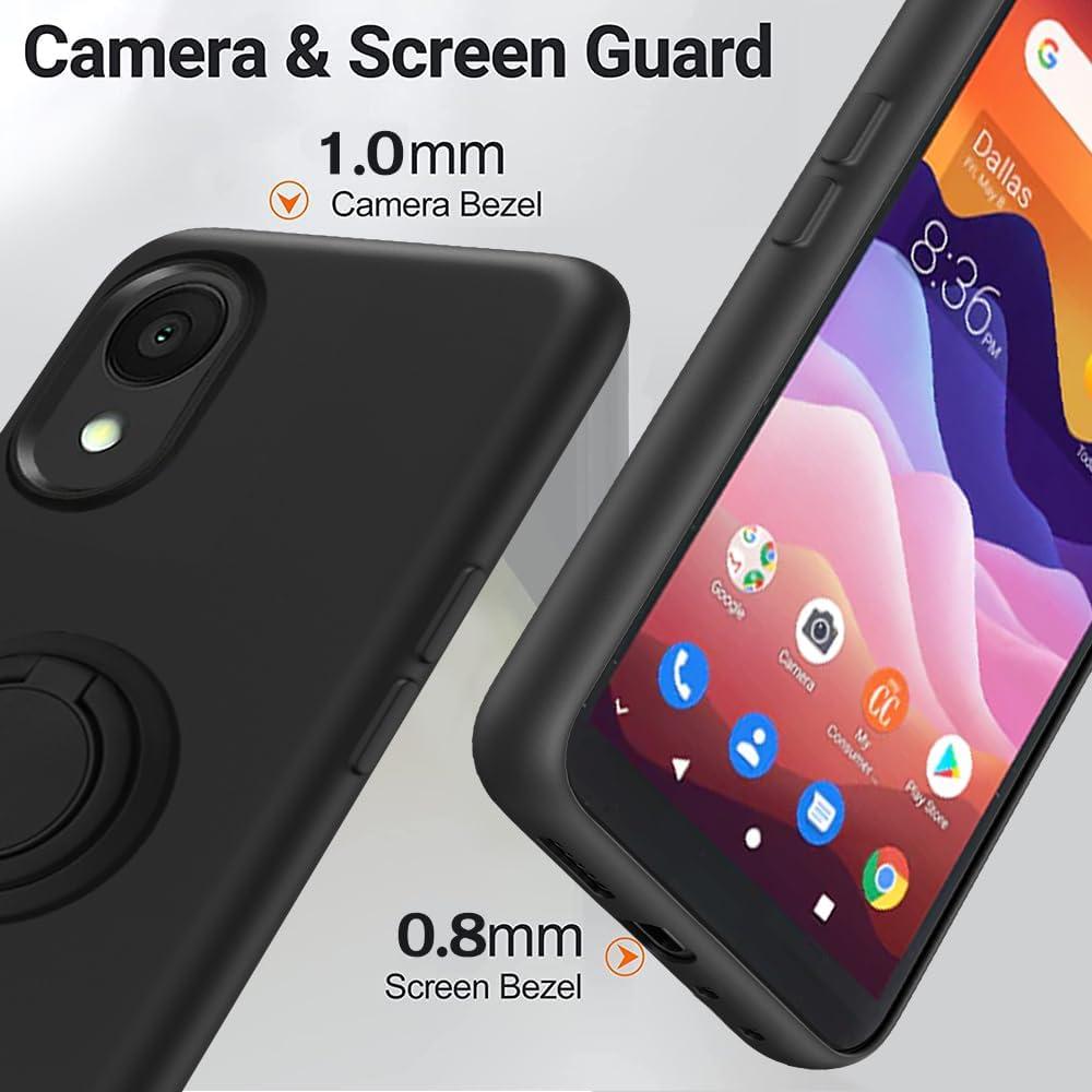 Funda Protectora ZTE Avid 579 con Soporte y Protector - Negro