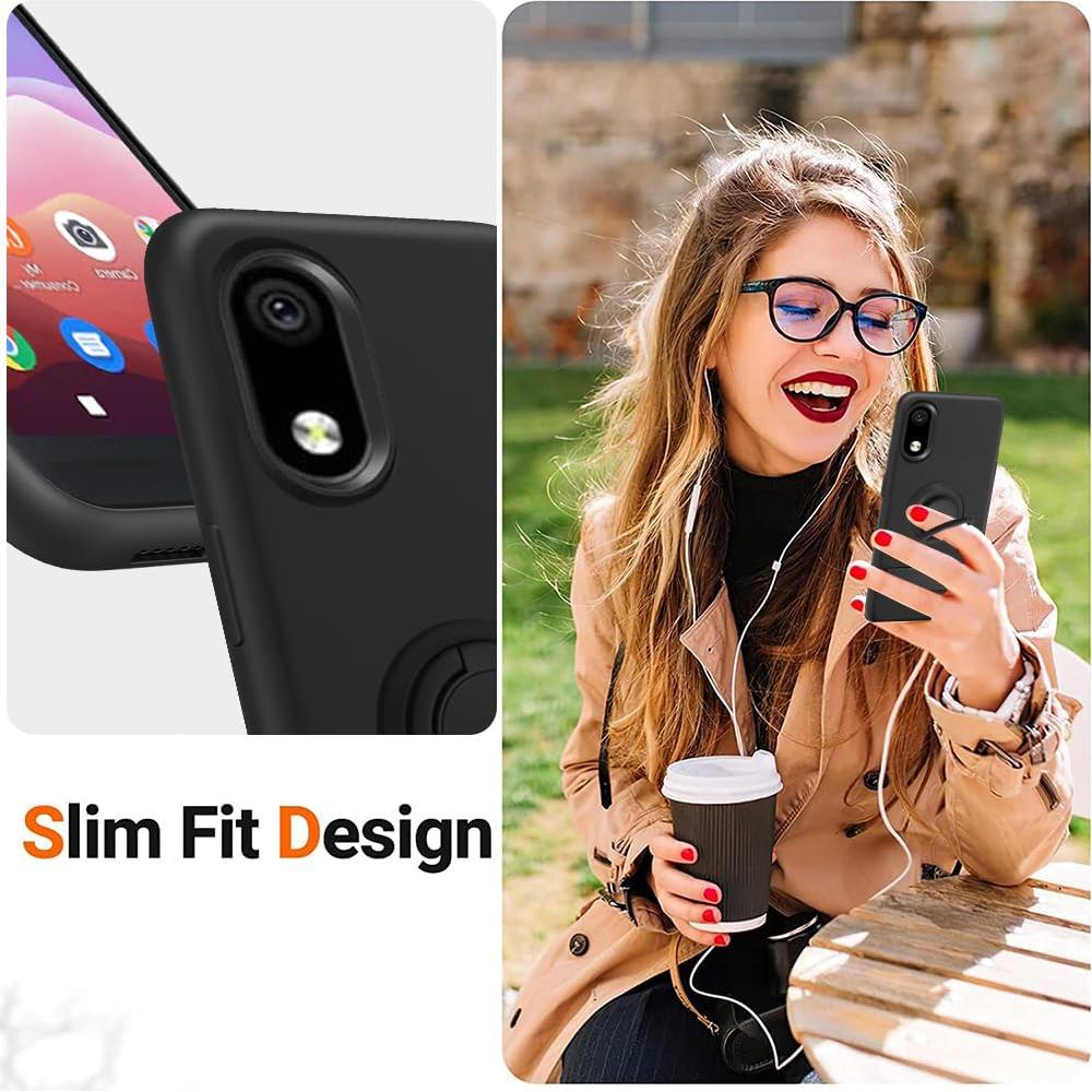 Funda Protectora ZTE Avid 579 con Soporte y Protector - Negro