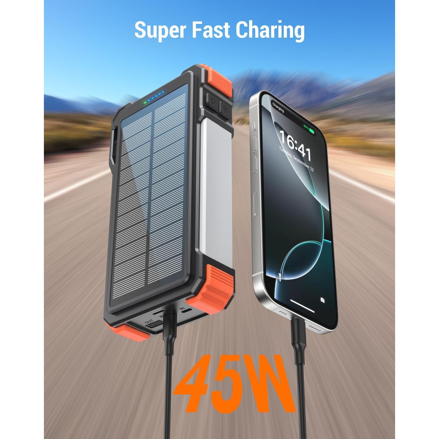 Cargador Solar BLAVOR 45W 20000mAh Portátil Inalámbrico