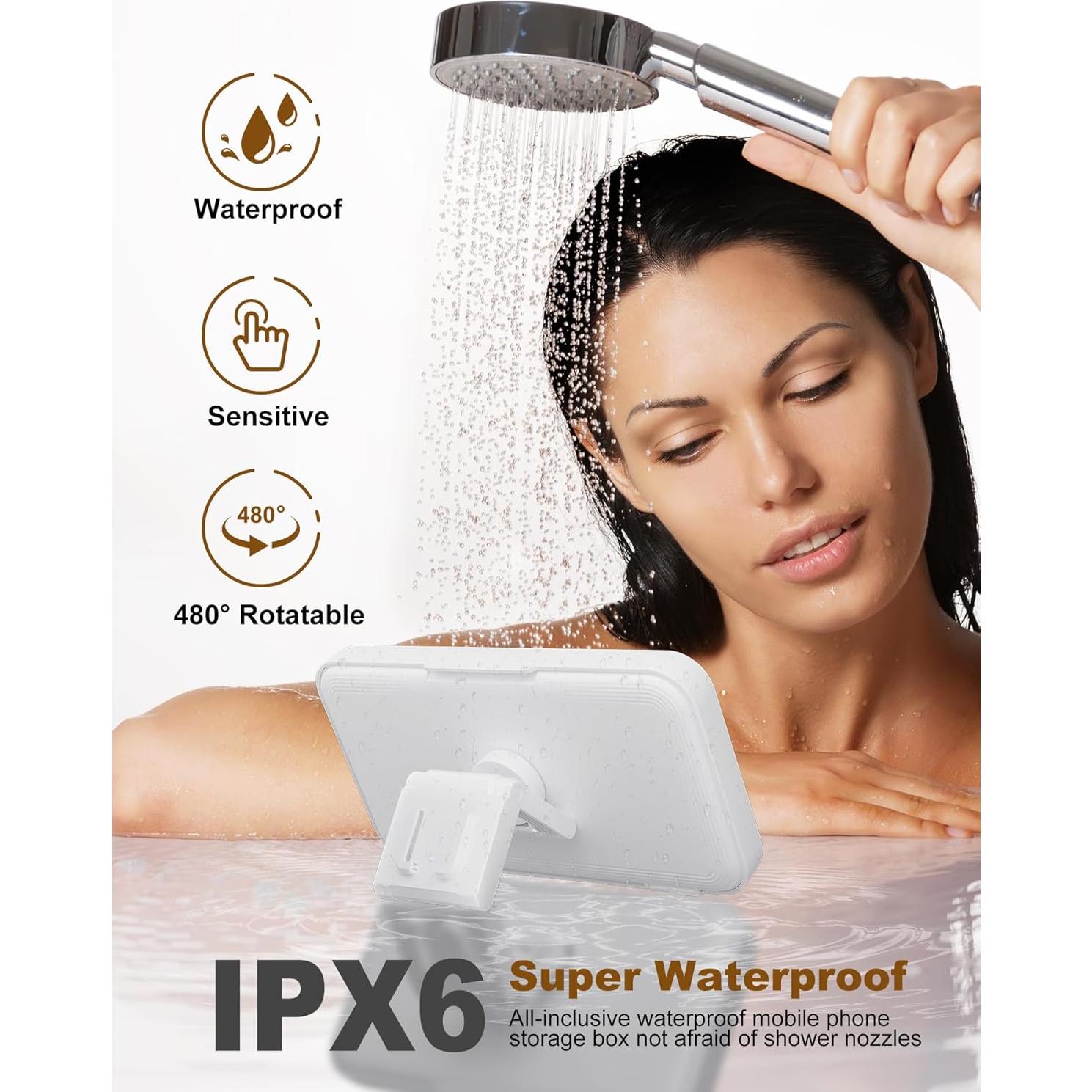 Soporte de Teléfono de Ducha TOCHIO a Prueba de Agua Blanco