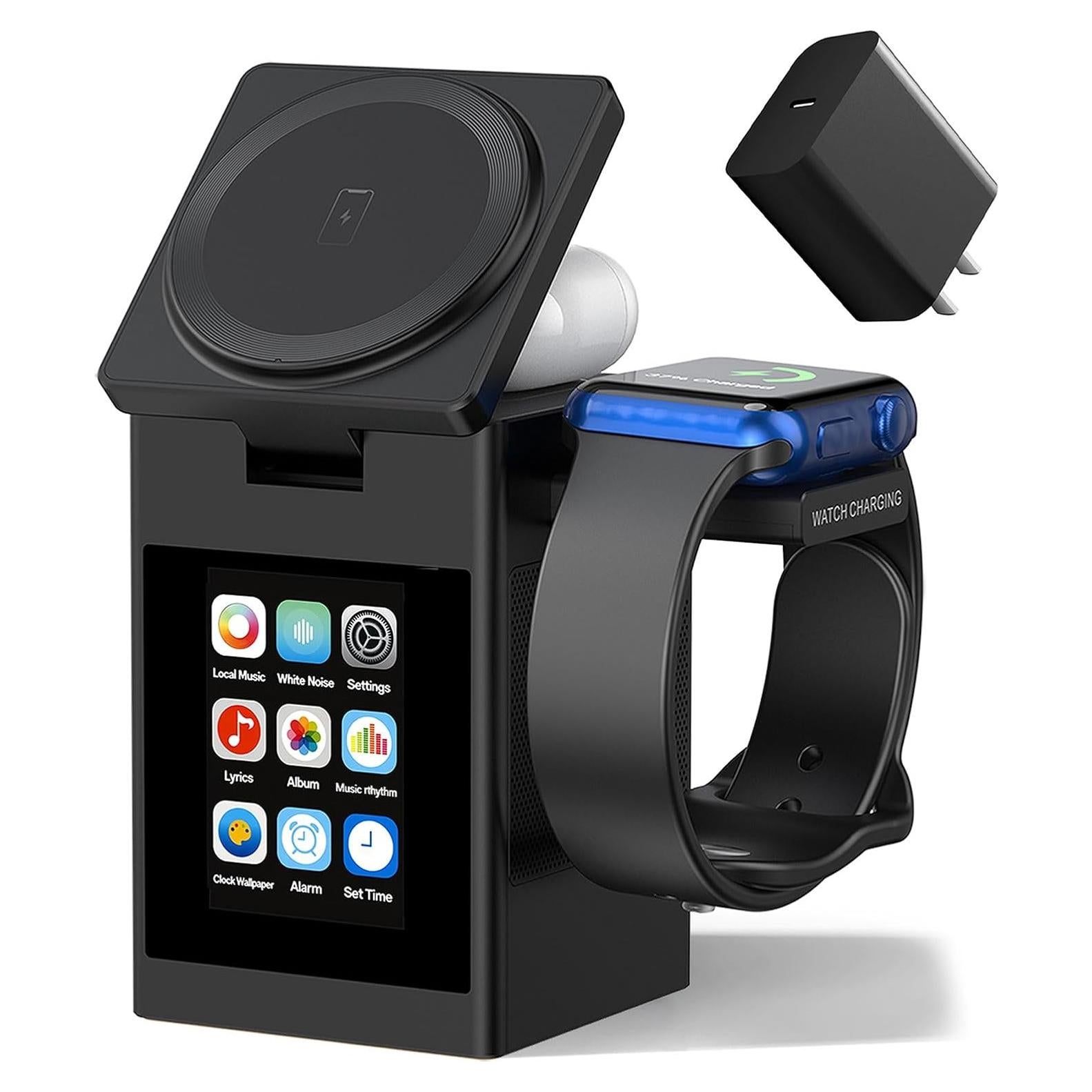 Estación de Carga Inalámbrica 3 en 1 Vivilumens con Bluetooth