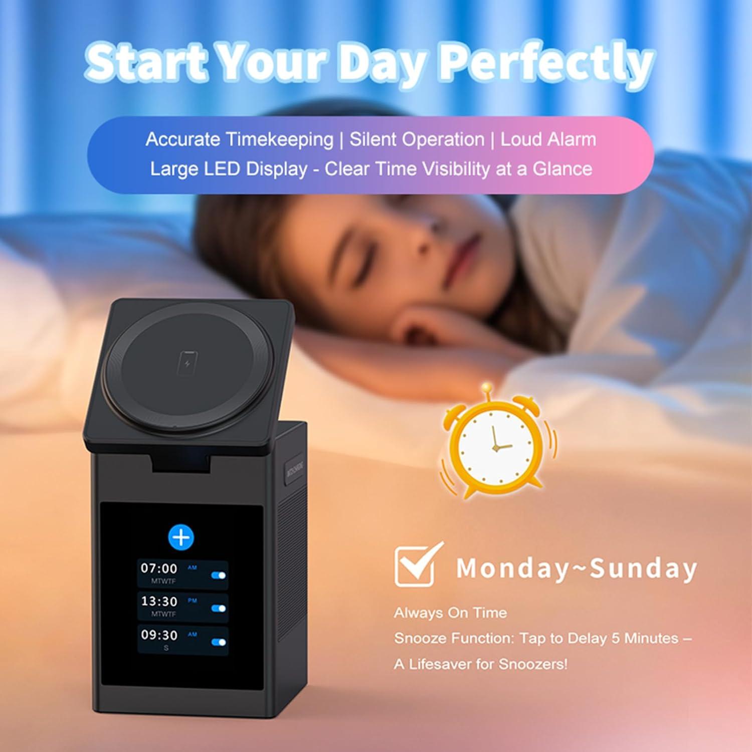 Estación de Carga Inalámbrica 3 en 1 Vivilumens con Bluetooth