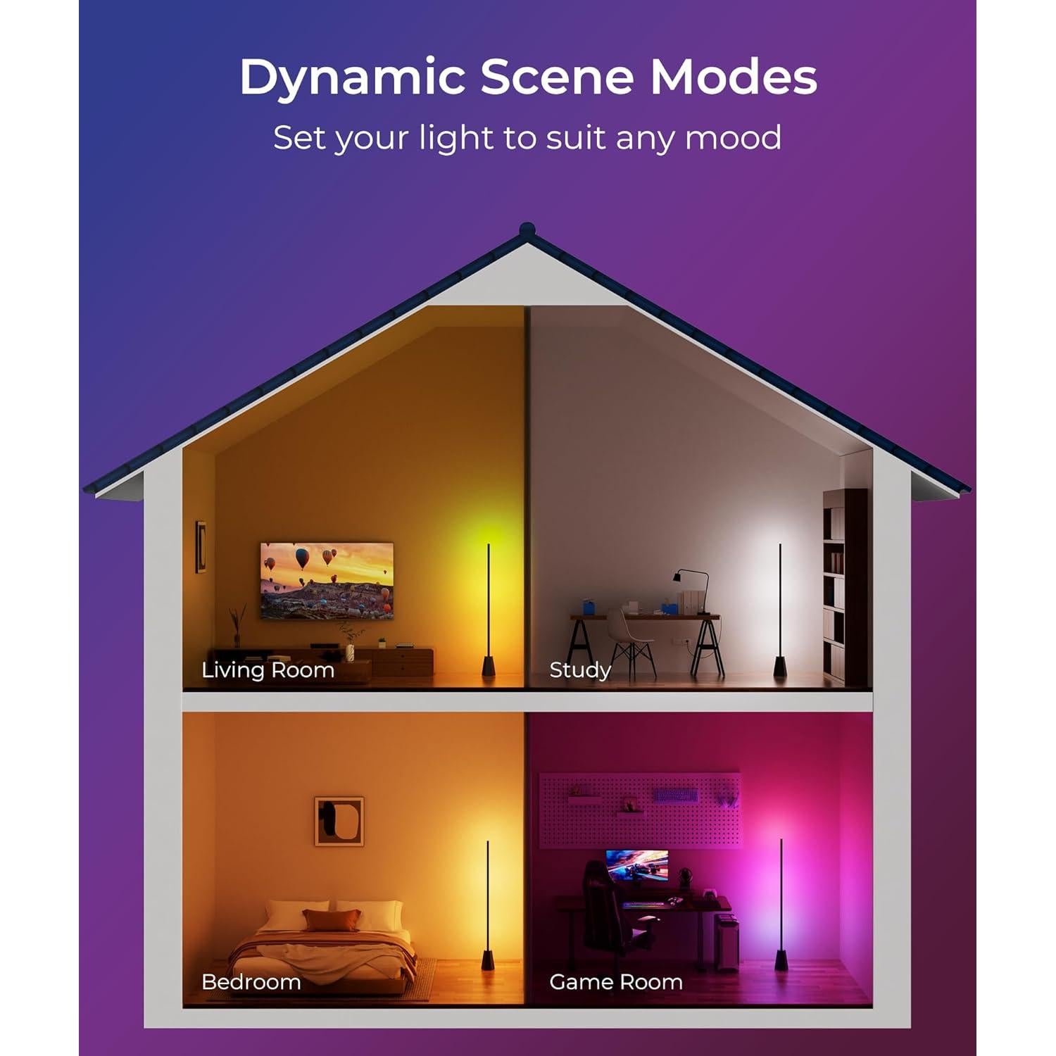 Lámpara de Pie LED DeckTok RGB Inteligente 2700-6500K