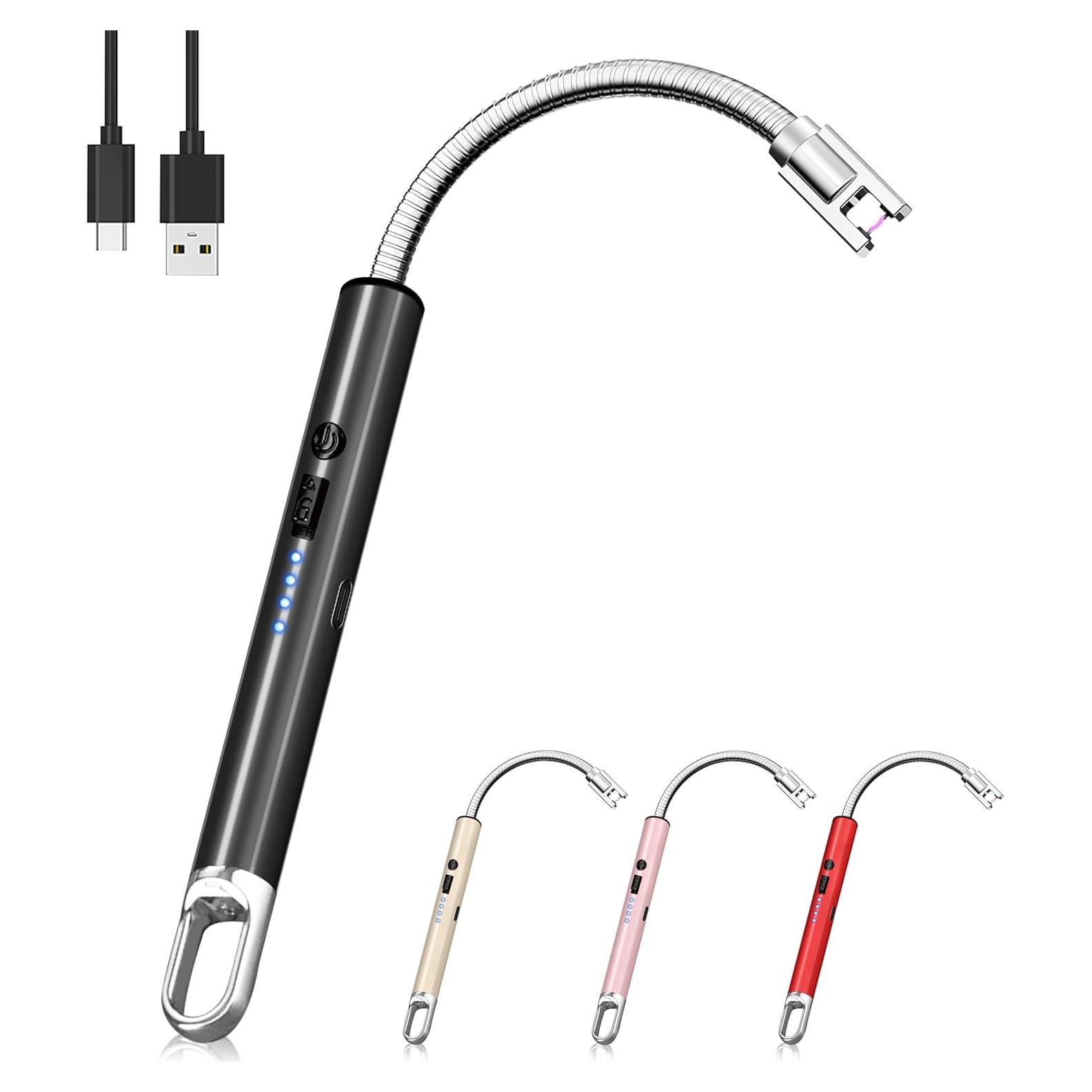 Encendedor Eléctrico Koulate Negro Recargable Tipo C 360°