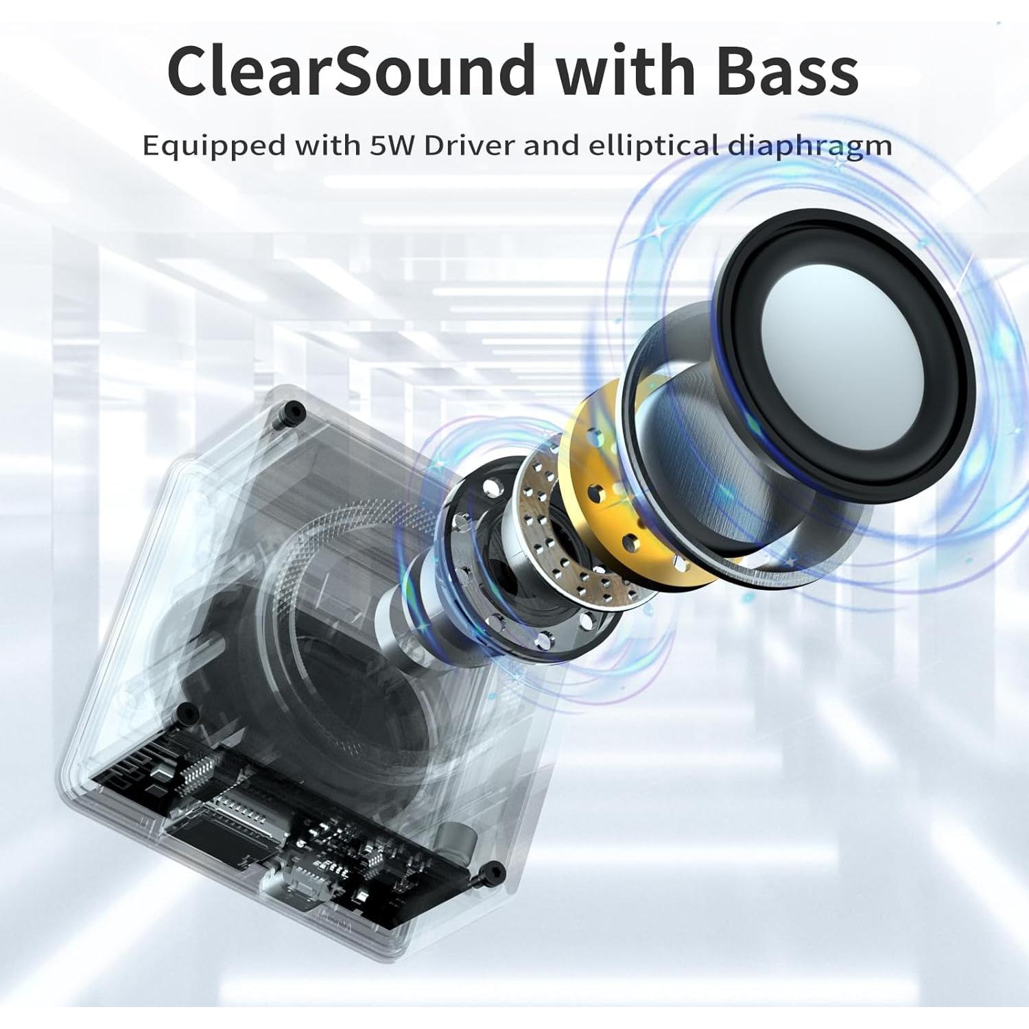 Altavoz Bluetooth LENRUE A01 Mini 5W Inalámbrico Negro