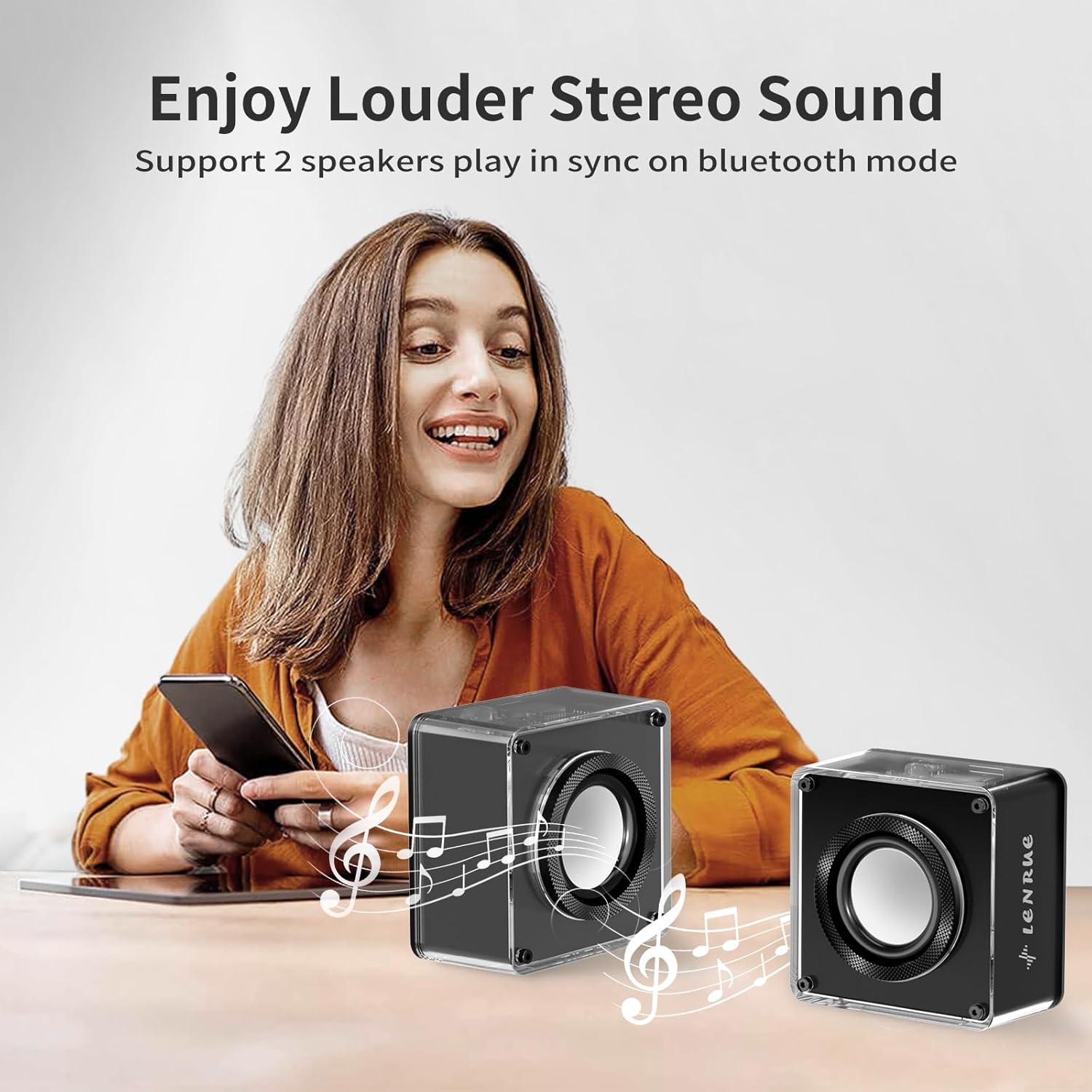 Altavoz Bluetooth LENRUE A01 Mini 5W Inalámbrico Negro