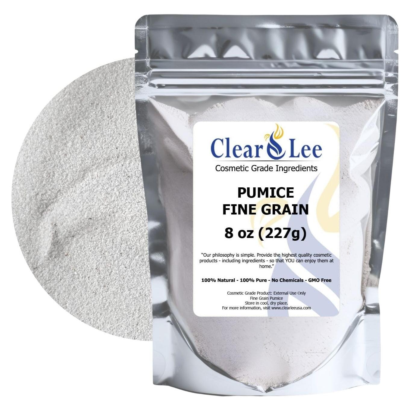 Pómez Cosmético Natural ClearLee - 226.8g Grano Fino Exfoliante