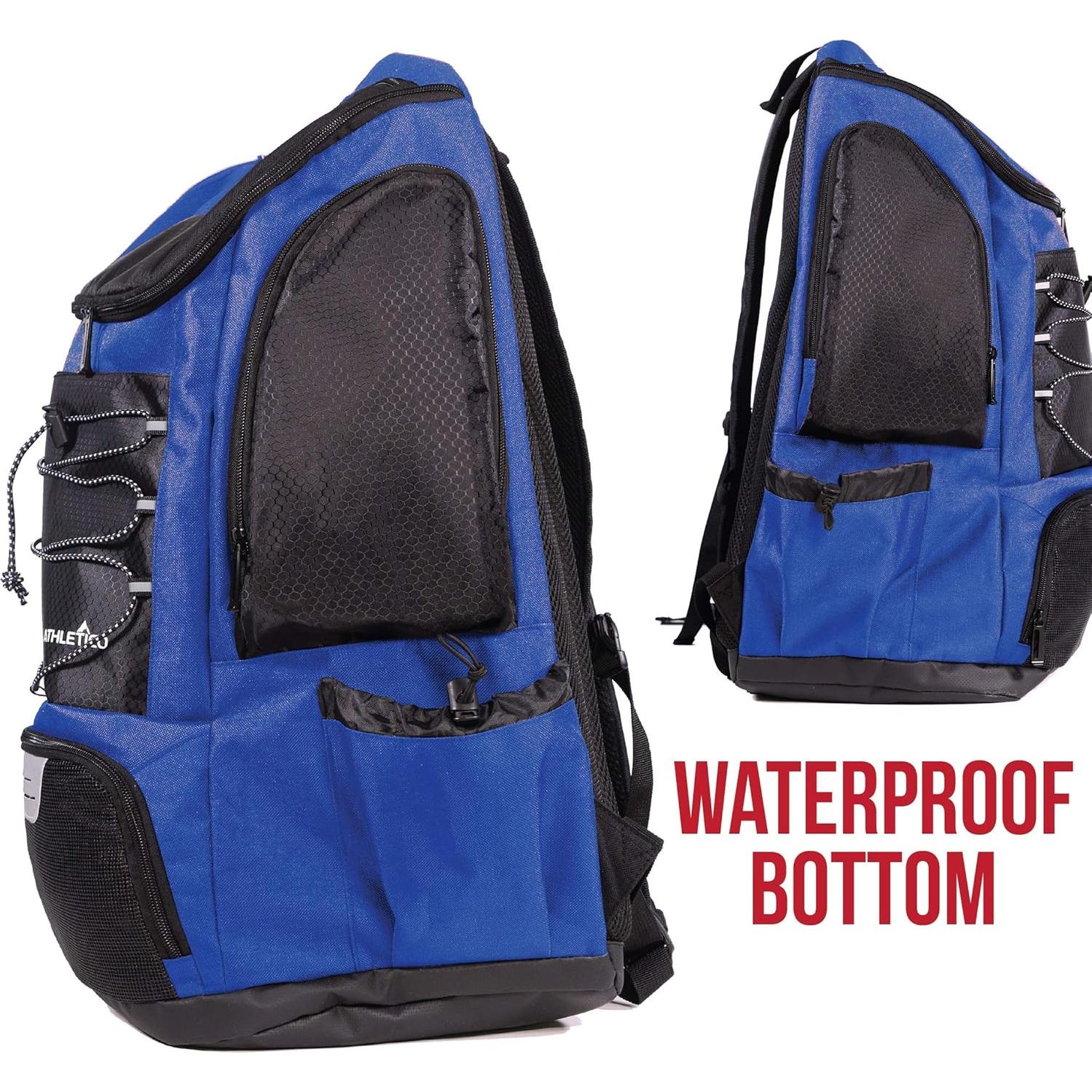 Mochila de Natación Athletico Azul 35.64L Compartimentos