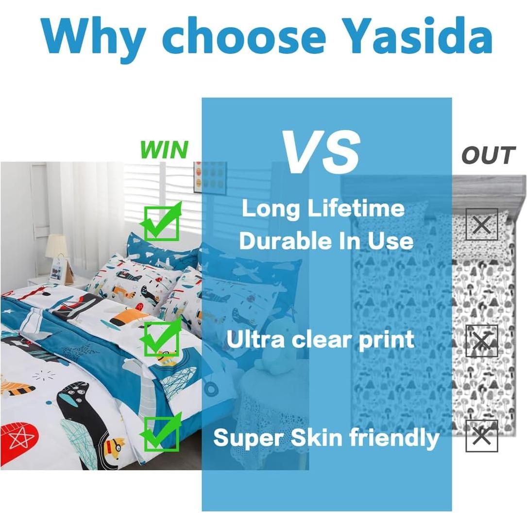Conjunto de Edredón Individual 7 Piezas Yasida Aviación