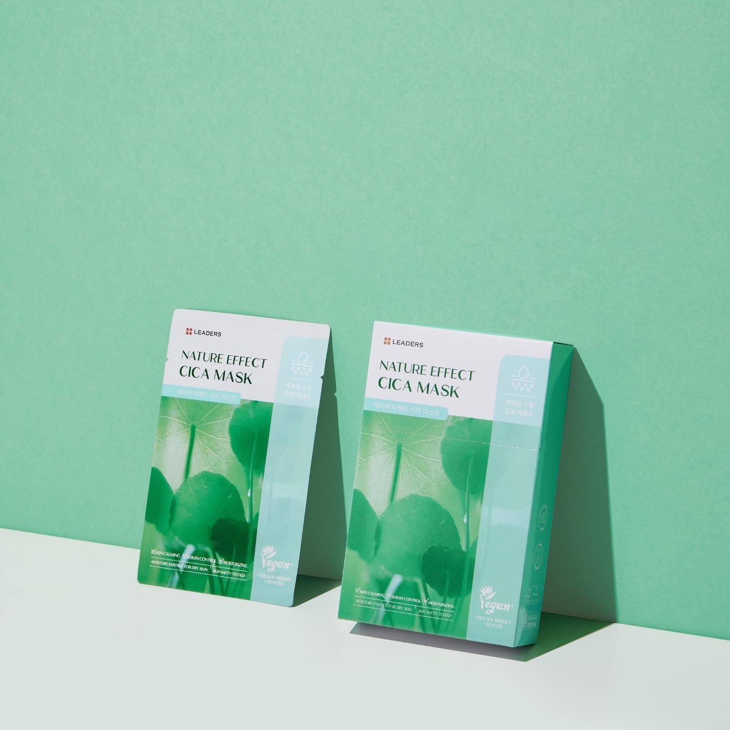 Mascarilla Hidratante Leaders Nature Effect Cica - 10 Hojas