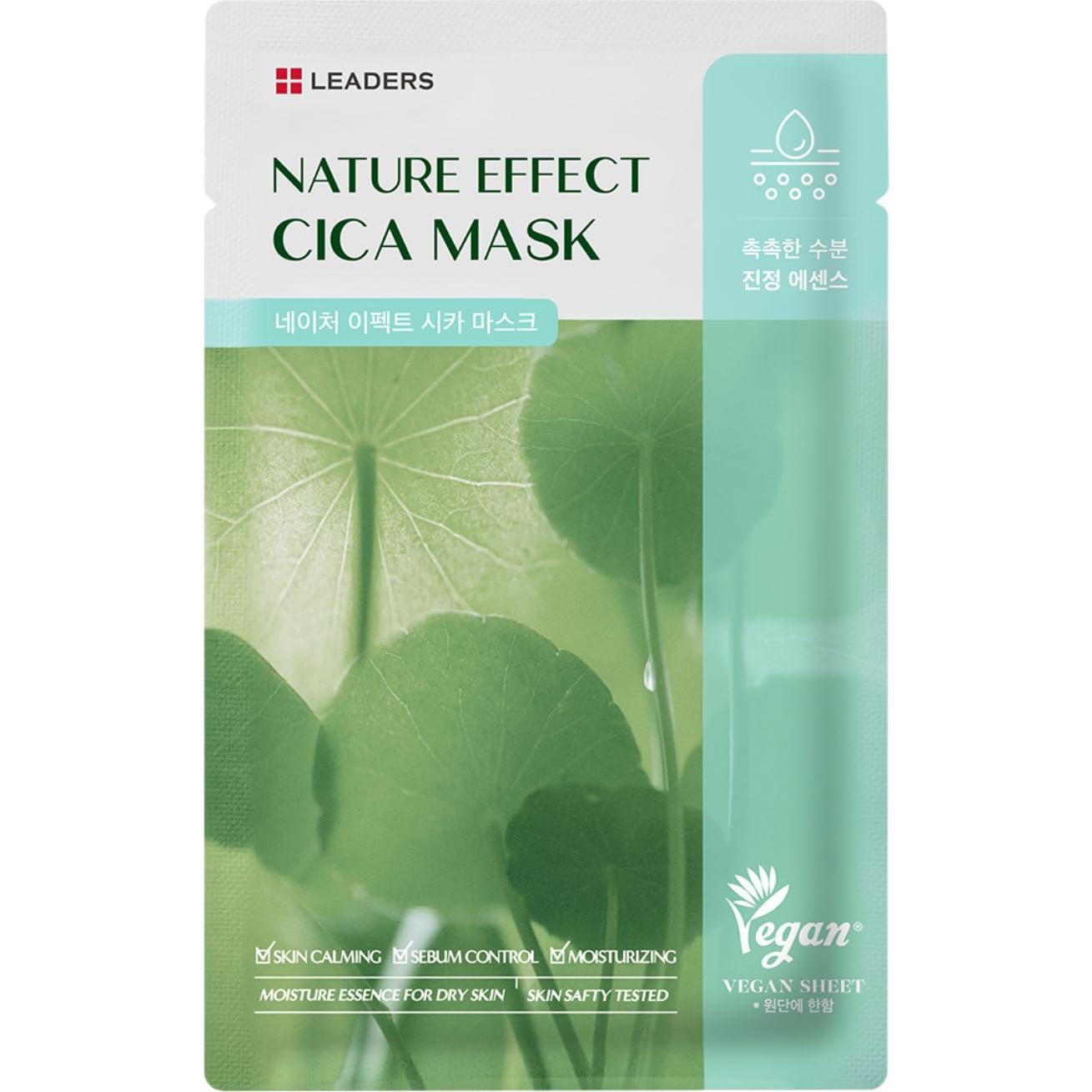 Mascarilla Hidratante Leaders Nature Effect Cica - 10 Hojas