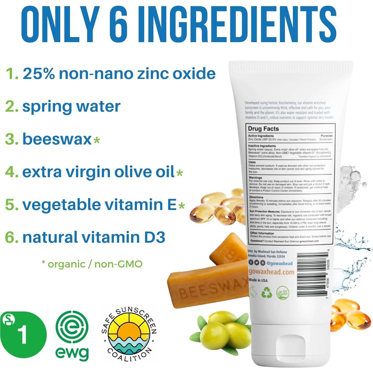 Protector Solar Mineral Waxhead 113g - Óxido de Zinc No Nano