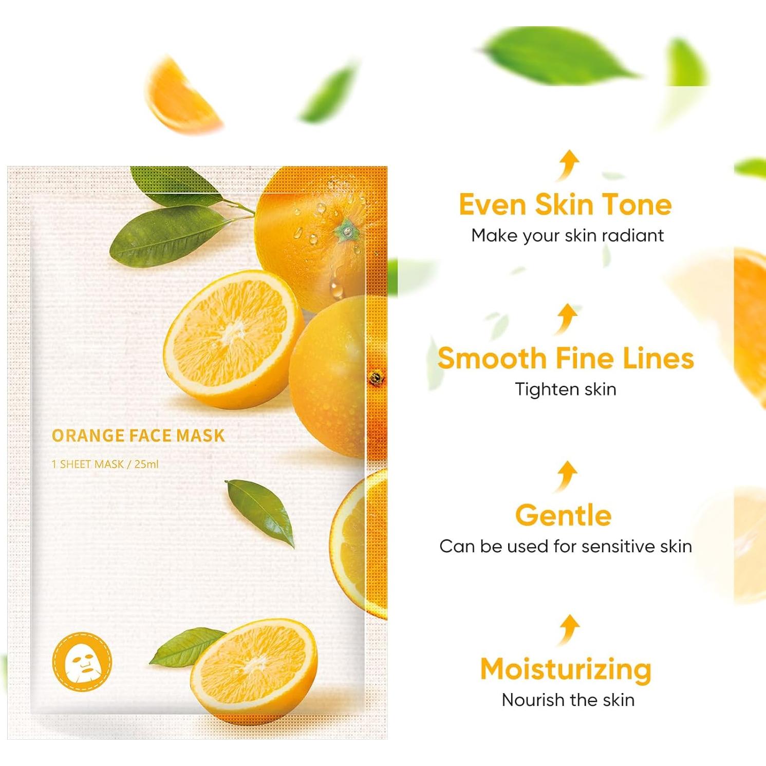 Mascarilla Facial de Vitamina C OUPEICHARM - Hidratante y Antienvejecimiento