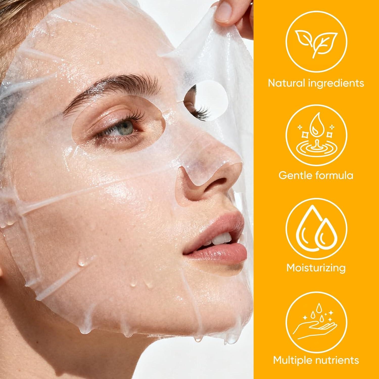 Mascarilla Facial de Vitamina C OUPEICHARM - Hidratante y Antienvejecimiento