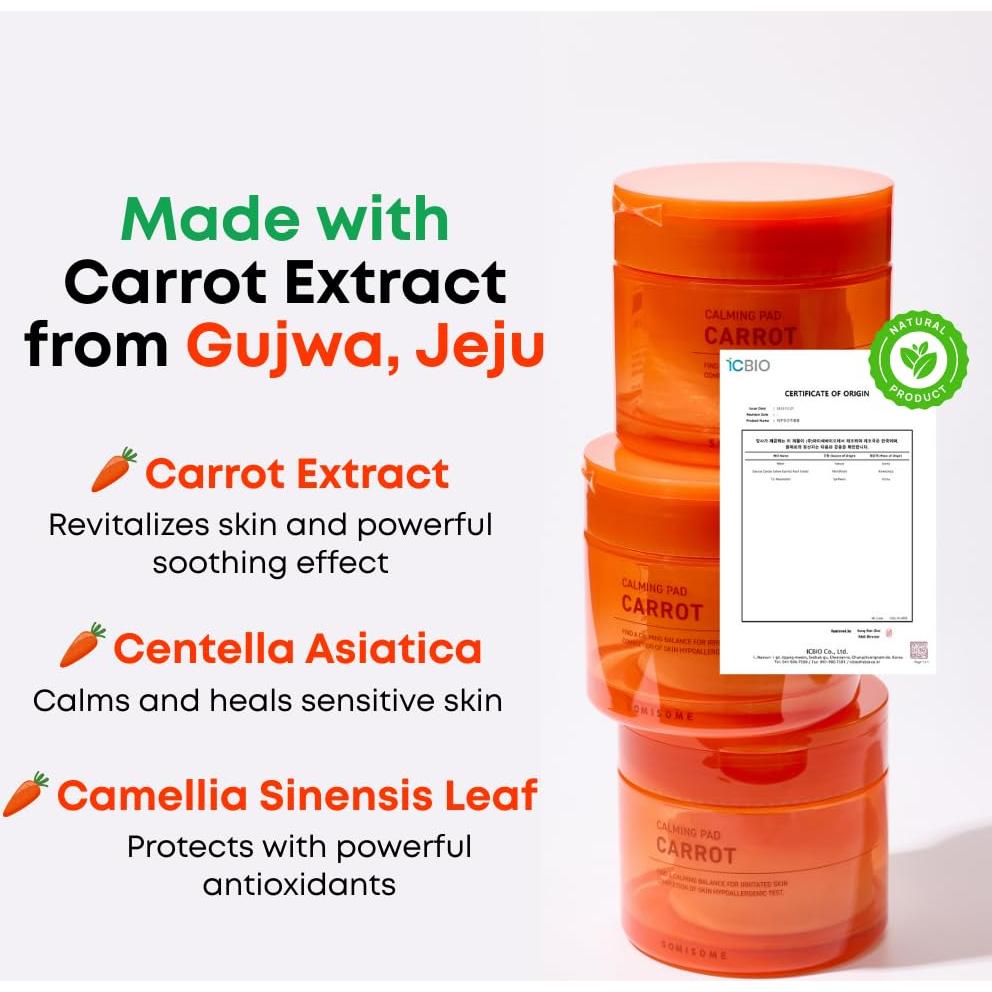 Discos de Tónico Calmante de Zanahoria Eco Glow - 40 Unidades