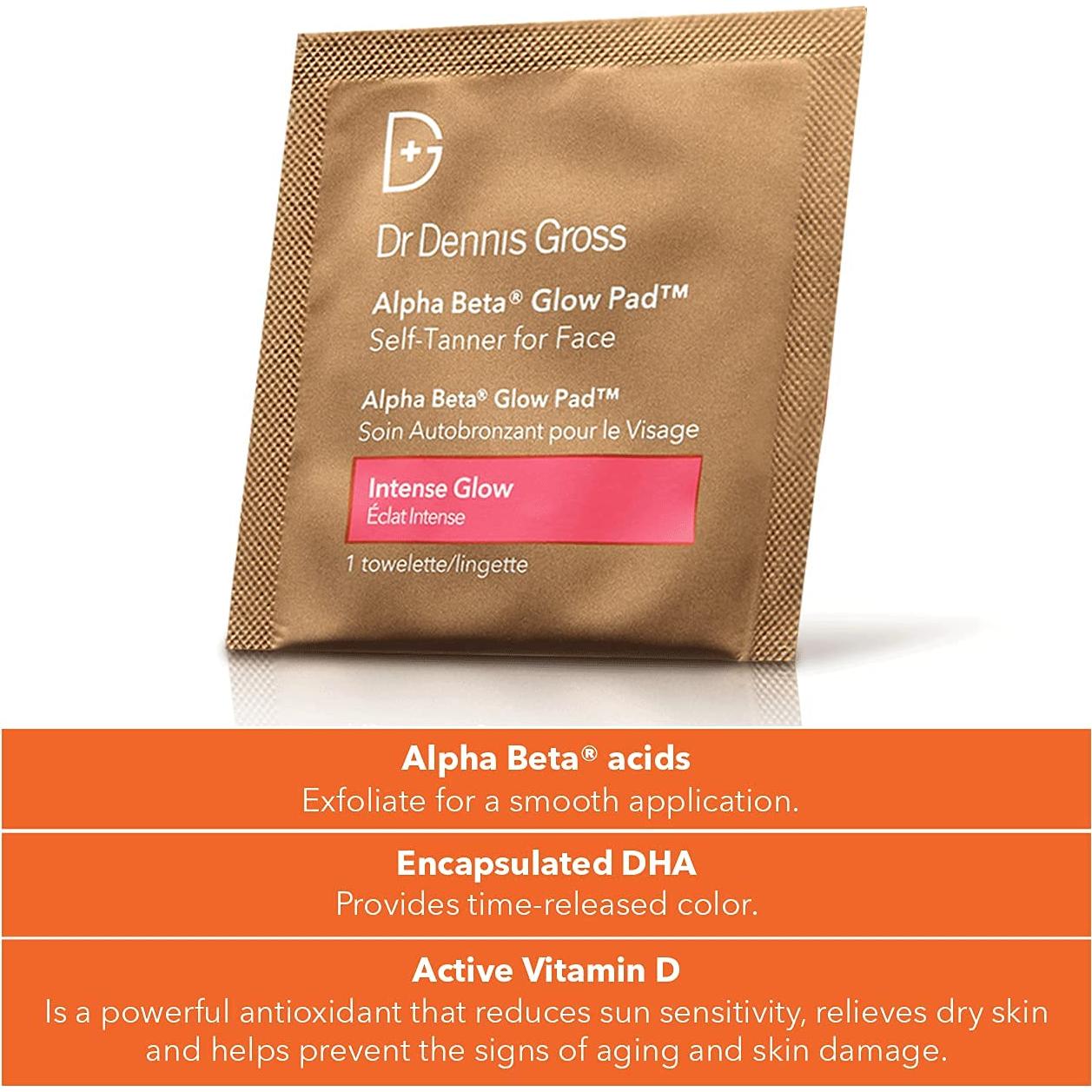 Toallitas Auto-bronceadoras Dr Dennis Gross 20 Unidades Brillo Intenso