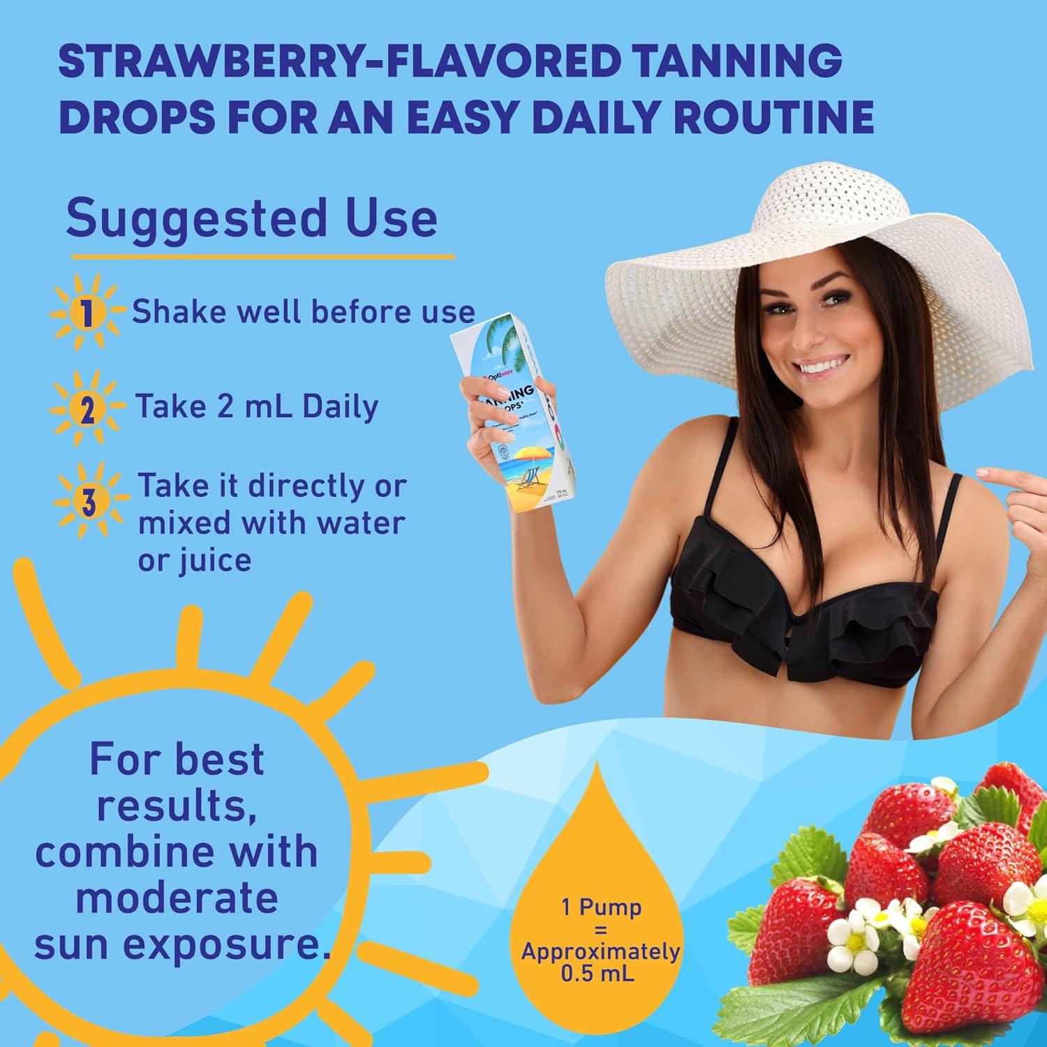 Gotas de bronceado sin sol Optiwav 60 mL - Vegano y sin azúcar