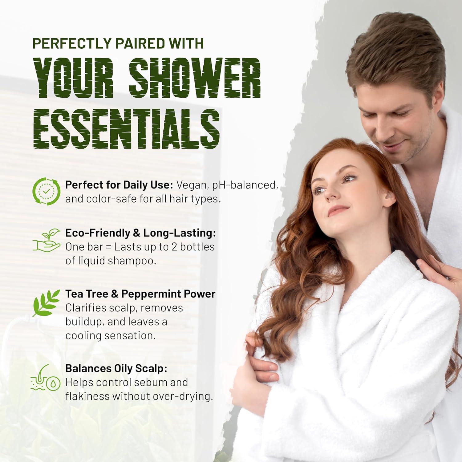 Champú Sólido Herbishh Tea Tree & Mint 100g - Cabello Graso