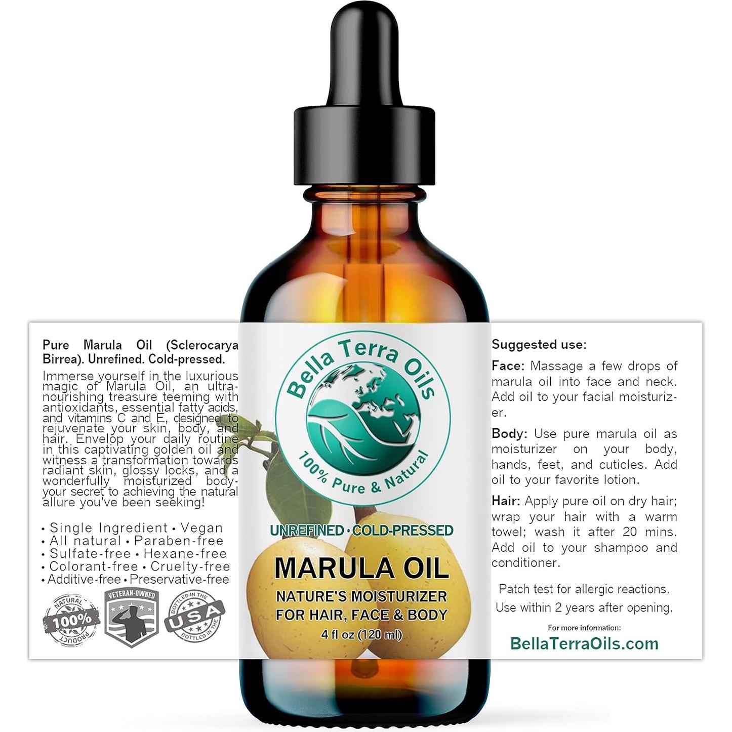 Aceite de Marula Bella Terra 113.4 ml - Antioxidante Facial