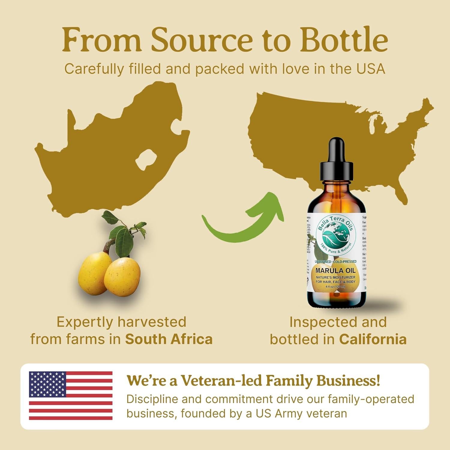 Aceite de Marula Bella Terra 113.4 ml - Antioxidante Facial