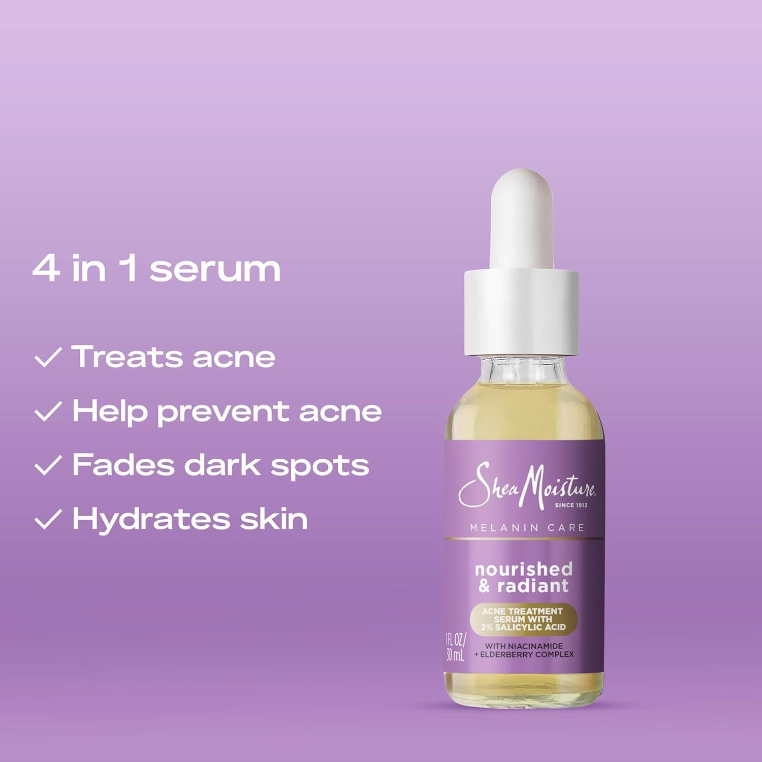 Suero Tratamiento para Acné SheaMoisture 29.57 ml 4 en 1