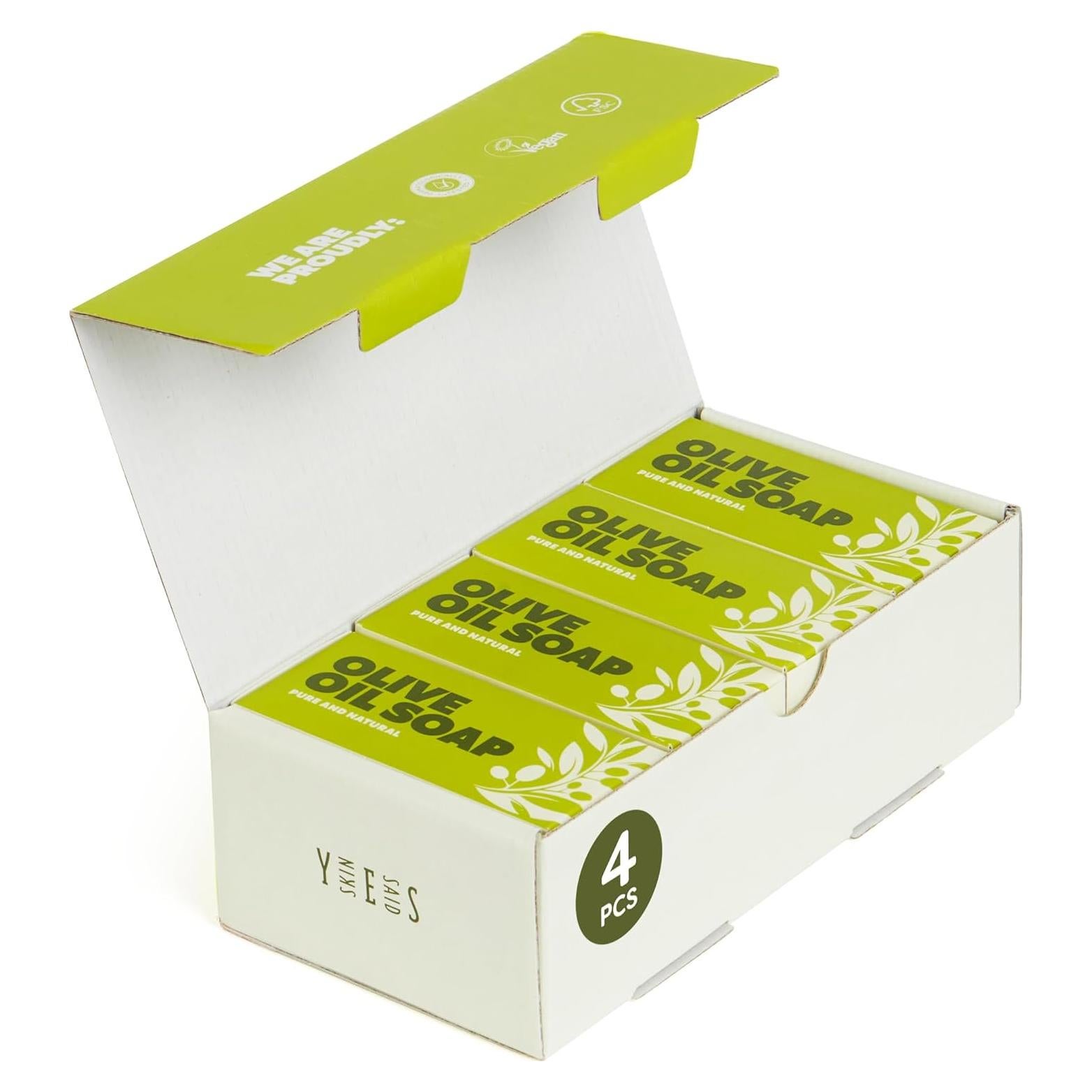 Jabón de Aceite de Oliva Skin Said Yes - Set de 4 Barras 204g