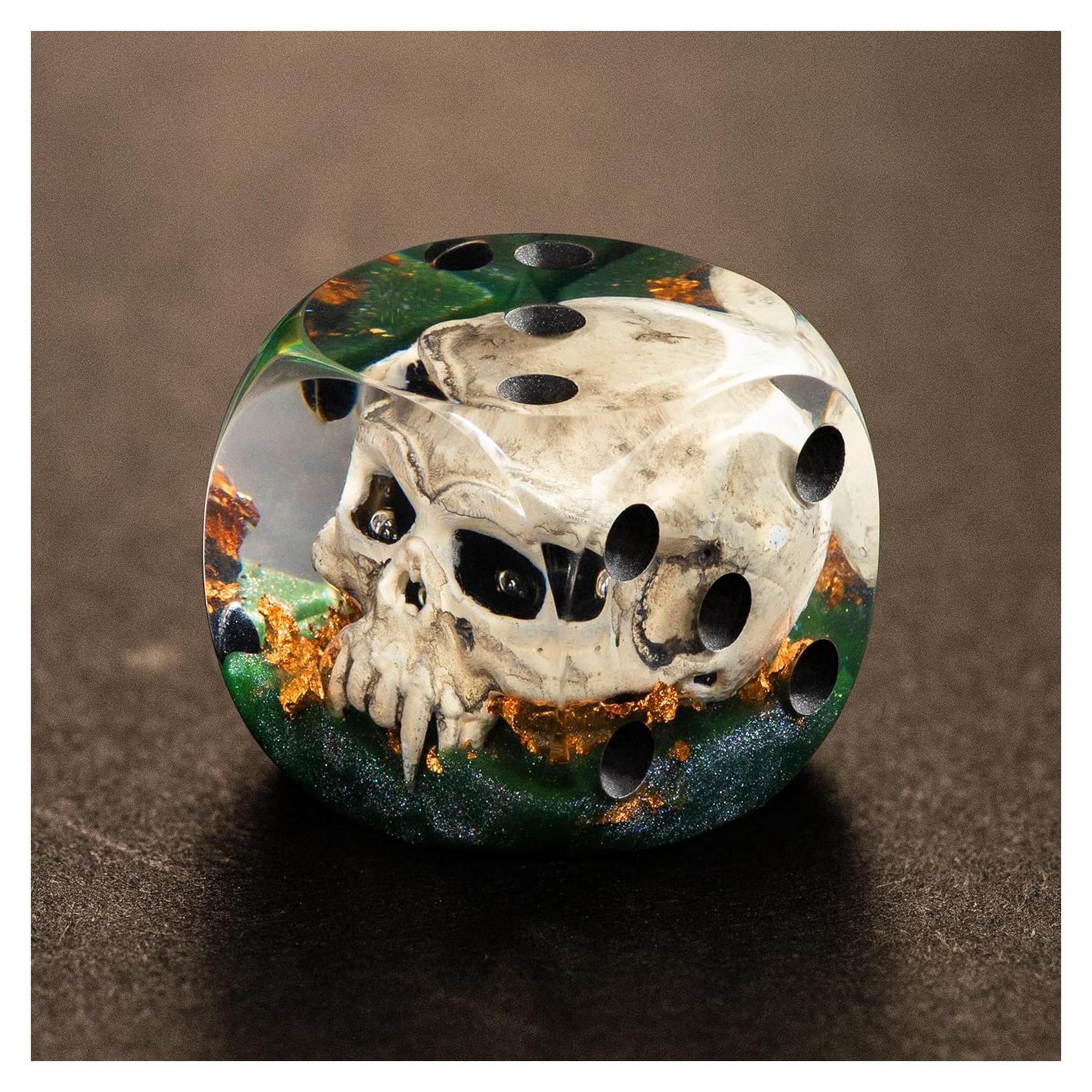 Juego de Dados D6 de Hueso DiceBell - 10 Dados 16mm para RPGs