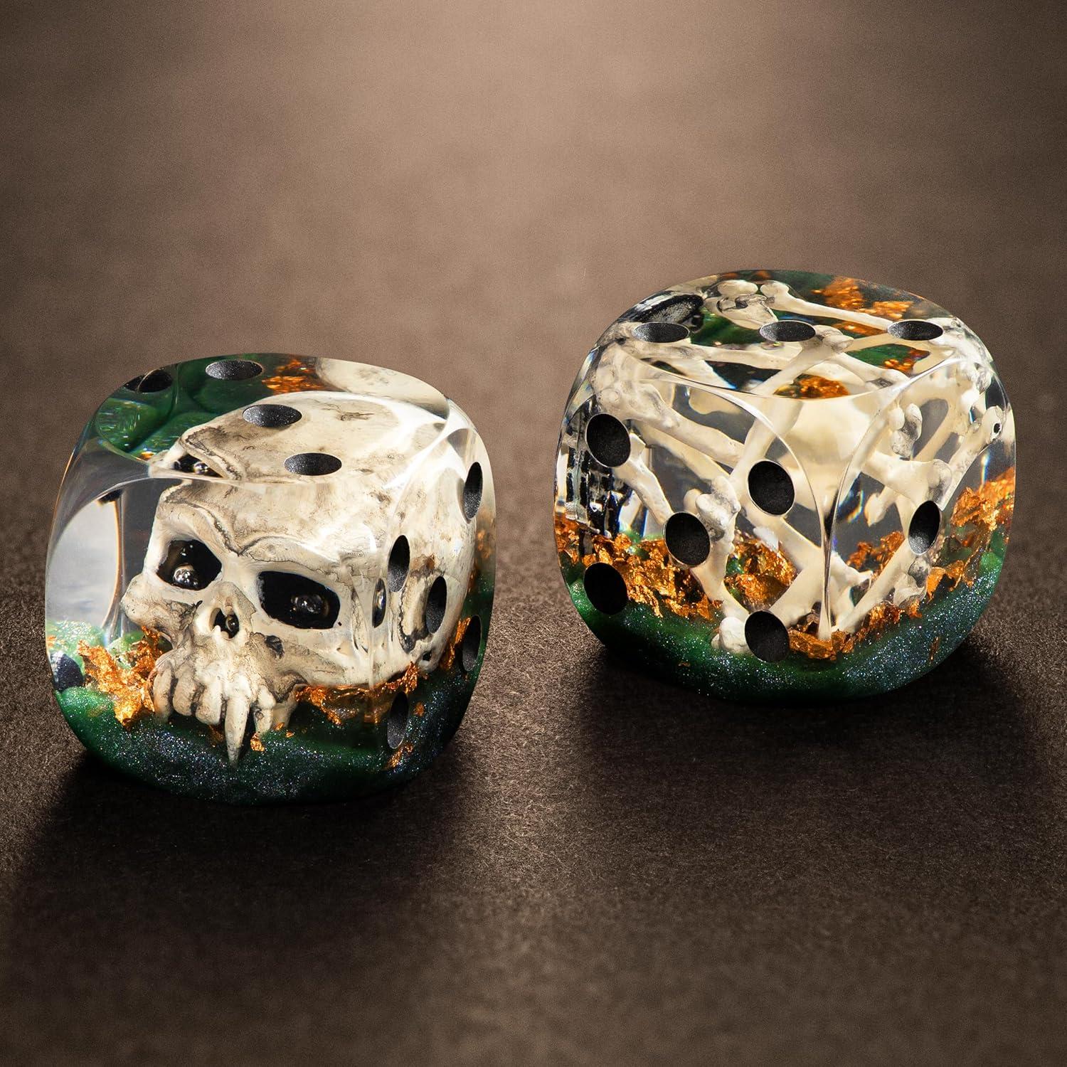 Juego de Dados D6 de Hueso DiceBell - 10 Dados 16mm para RPGs