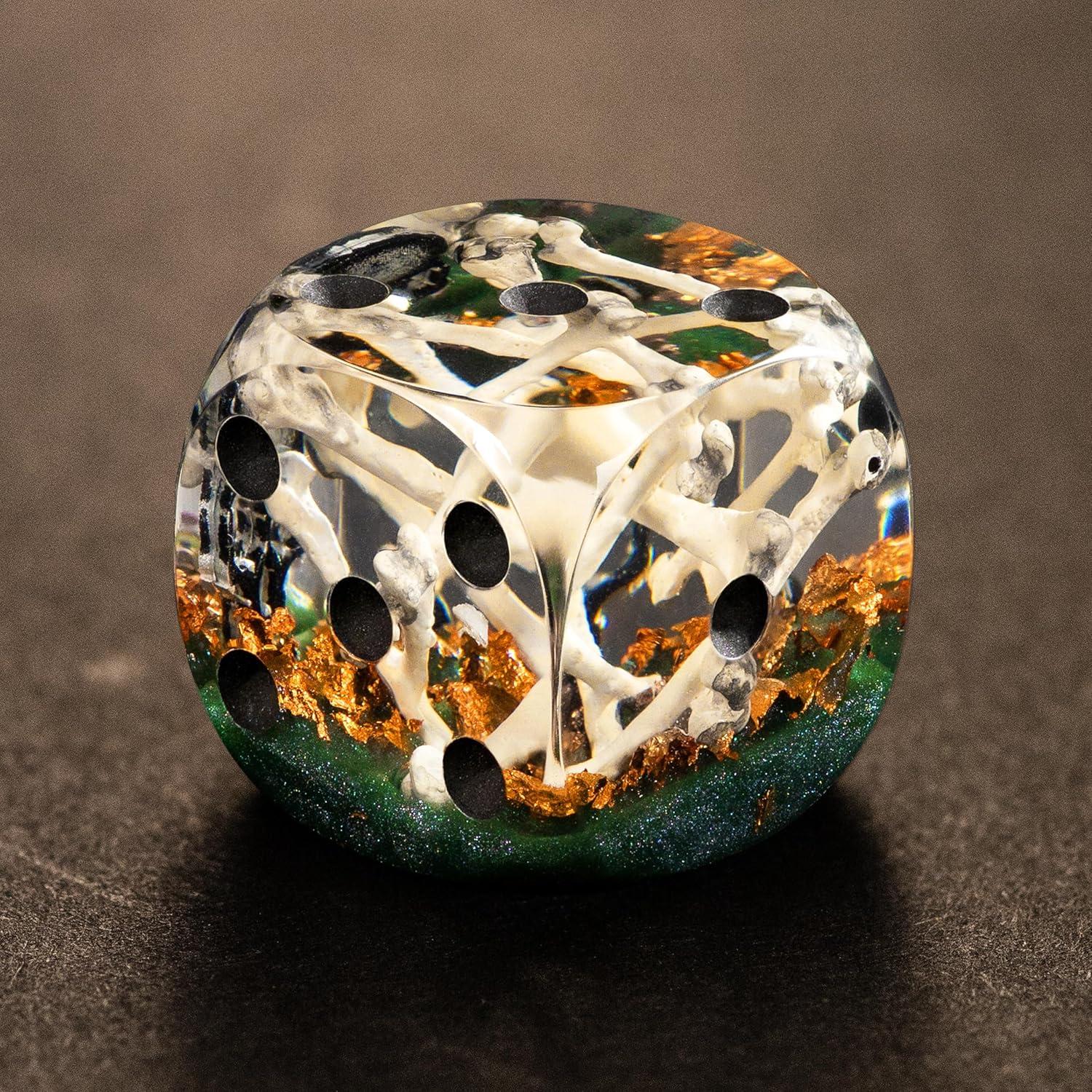 Juego de Dados D6 de Hueso DiceBell - 10 Dados 16mm para RPGs