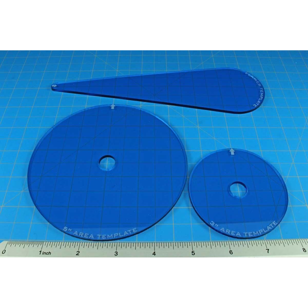 Juego de Plantillas LITKO Armageddon 3 Piezas Acrílico Azul