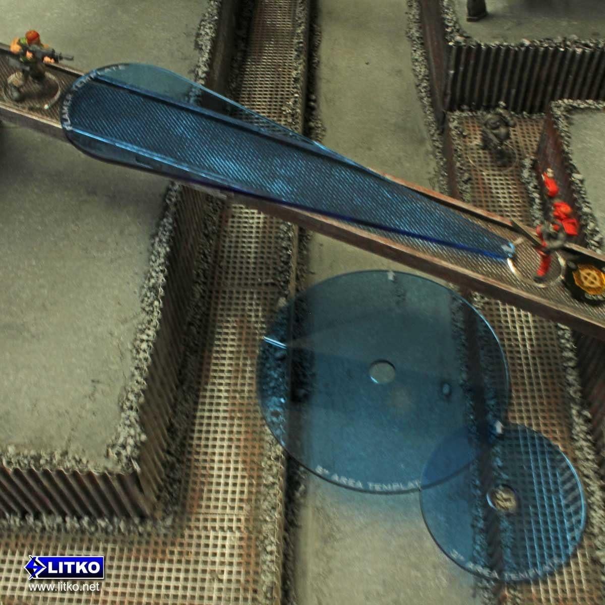 Juego de Plantillas LITKO Armageddon 3 Piezas Acrílico Azul