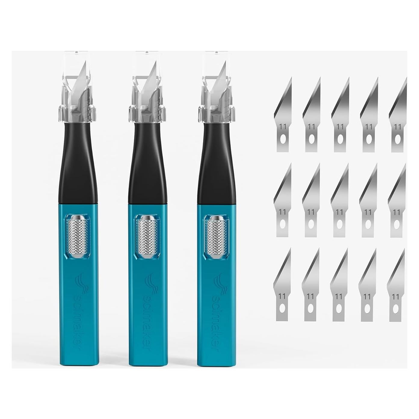 Cuchillo Exacto Scimaker 3 PCS con 5 Repuestos de Acero