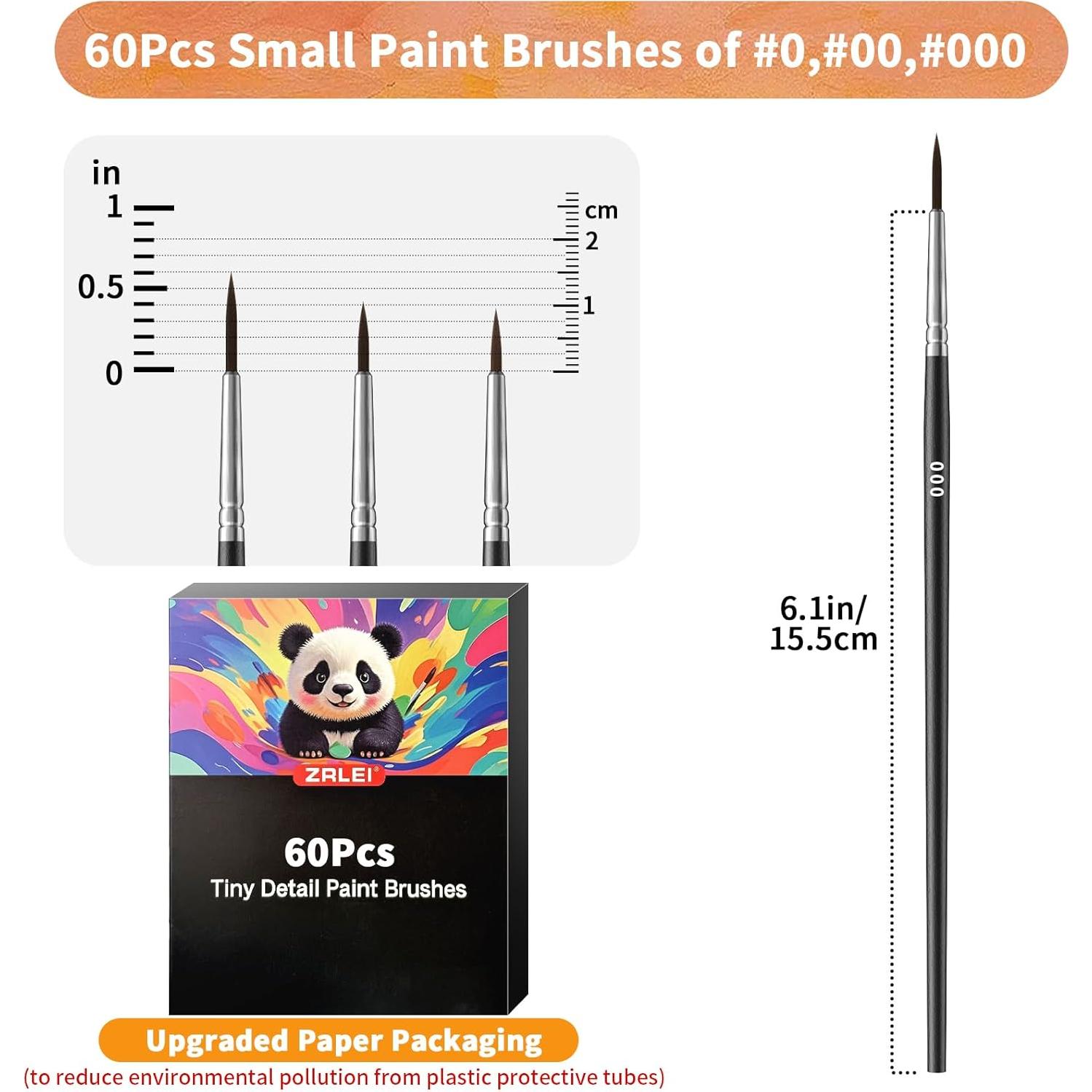 Juego de Pinceles de Detalle ZRLEI 37 Piezas para Manualidades