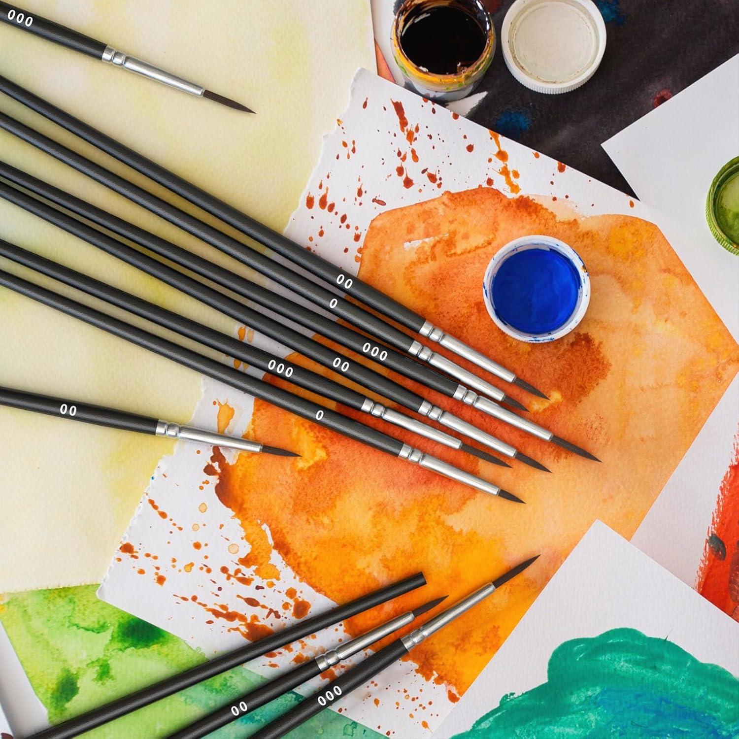 Juego de Pinceles de Detalle ZRLEI 37 Piezas para Manualidades