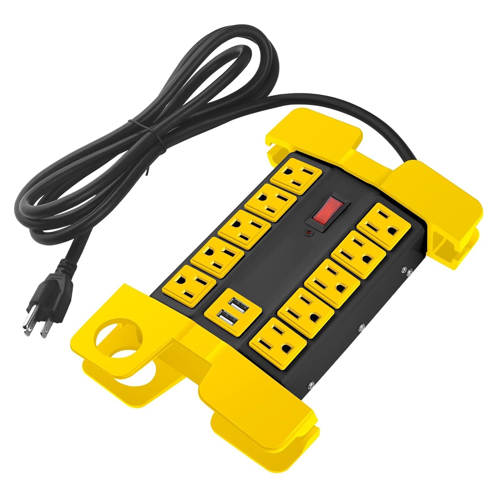 Regleta de Potencia CCCEI 10 Salidas con USB 6FT Negra