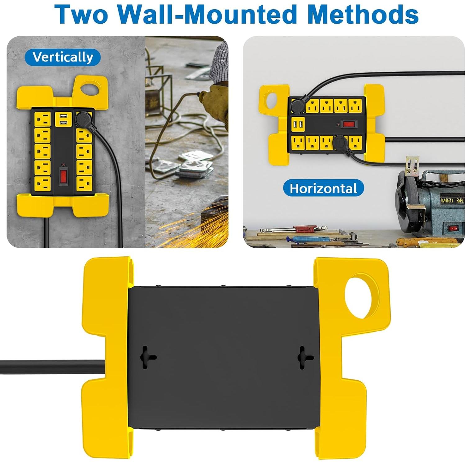 Regleta de Potencia CCCEI 10 Salidas con USB 6FT Negra