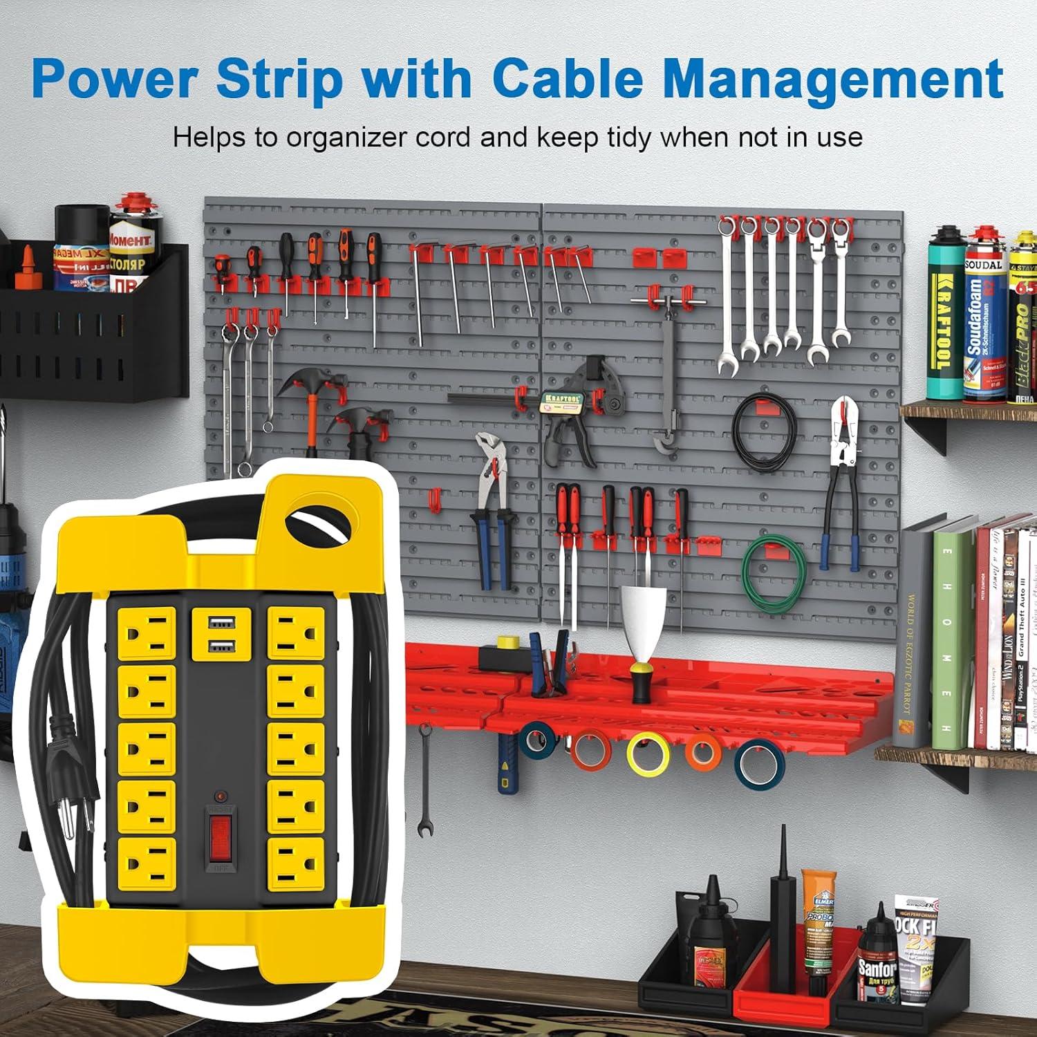 Regleta de Potencia CCCEI 10 Salidas con USB 6FT Negra