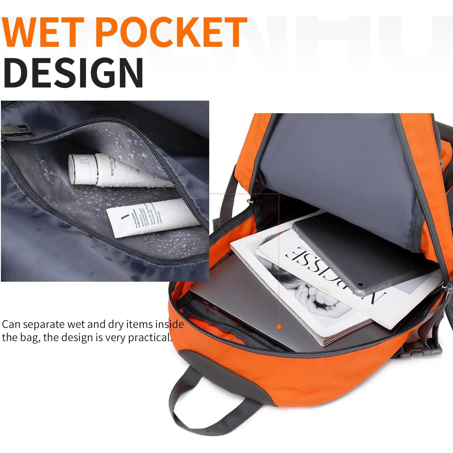 Mochila de Senderismo SHENHU 40L Impermeable Plegable Unisex