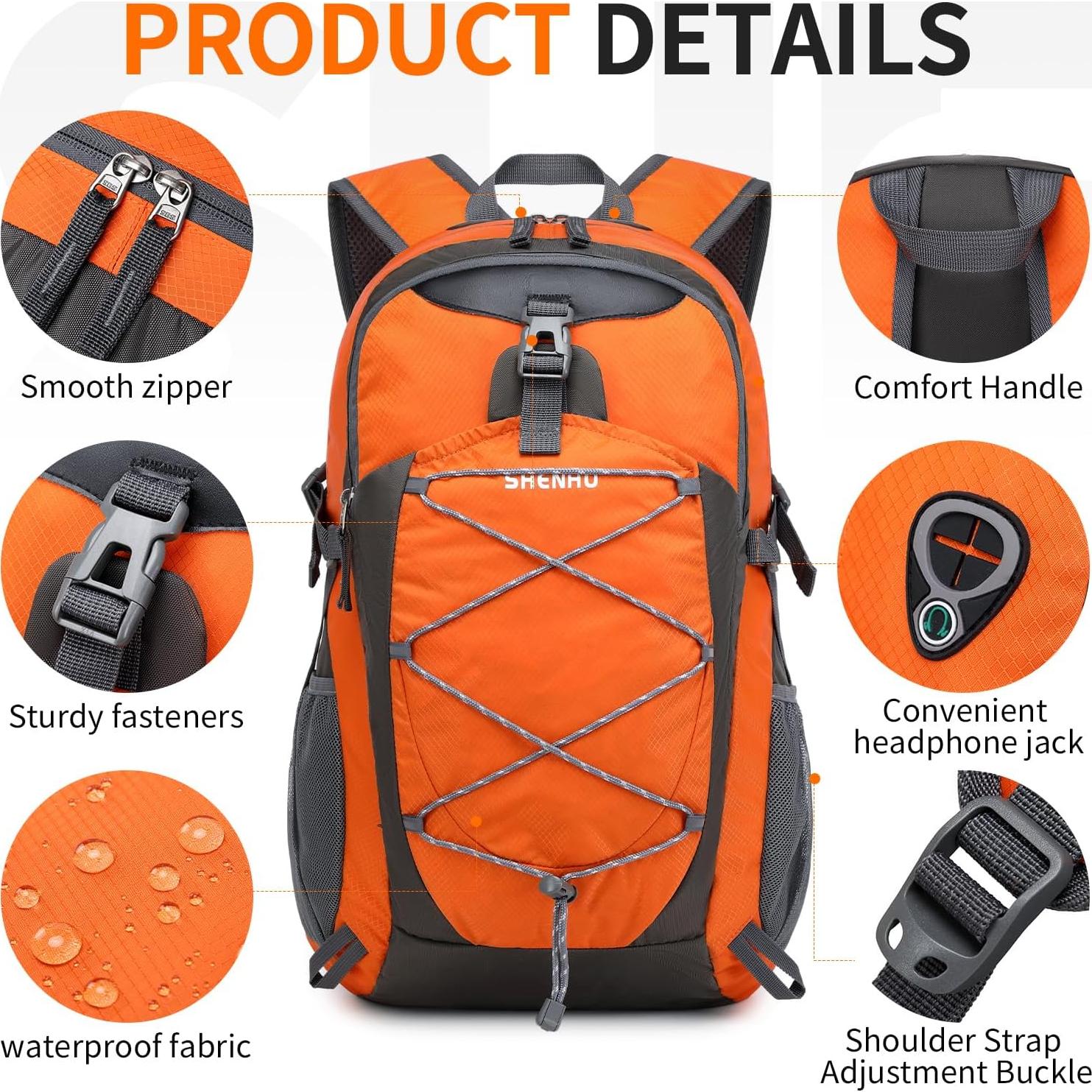 Mochila de Senderismo SHENHU 40L Impermeable Plegable Unisex