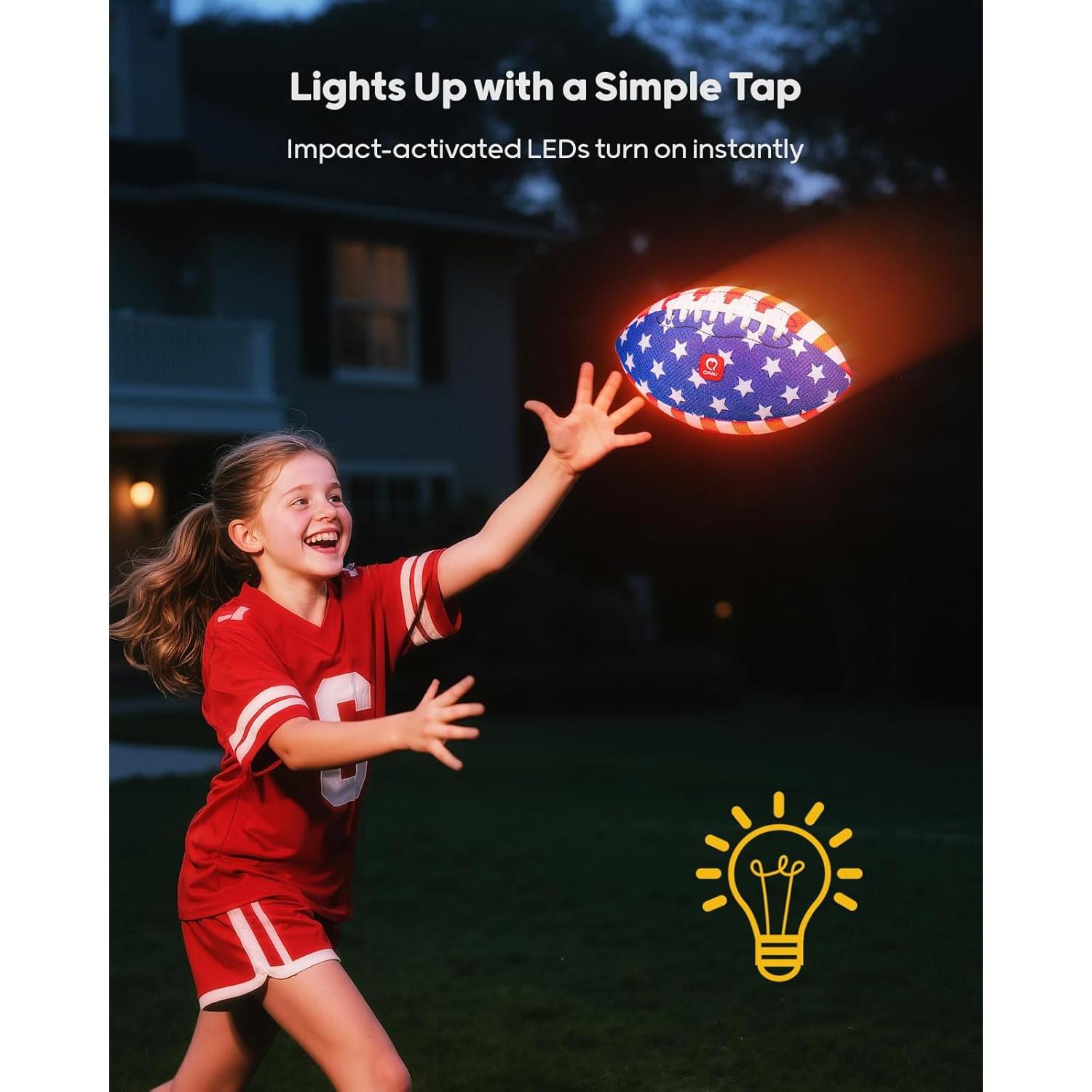 Pelota de Fútbol Iluminada QPAU 10.5" para Niños y Adolescentes