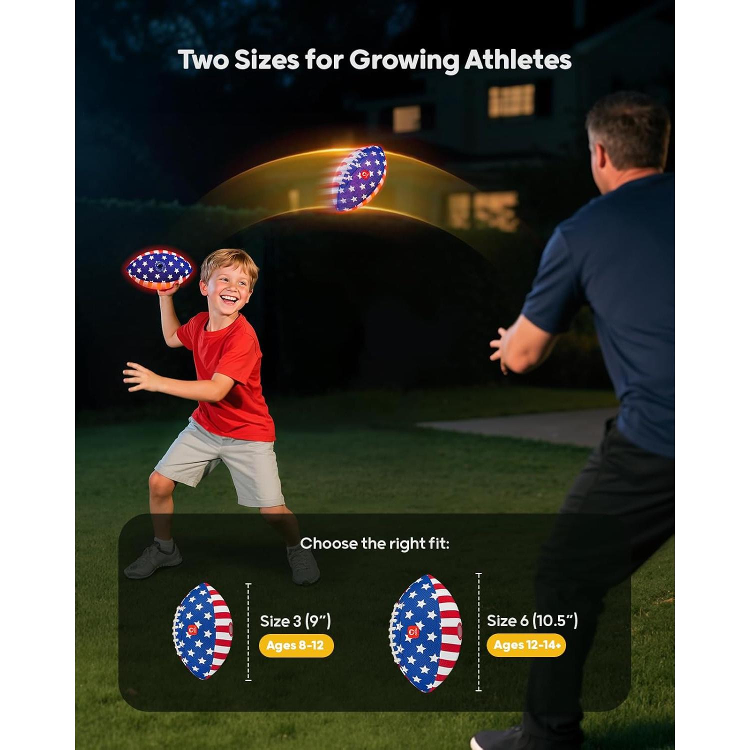 Pelota de Fútbol Iluminada QPAU 10.5" para Niños y Adolescentes