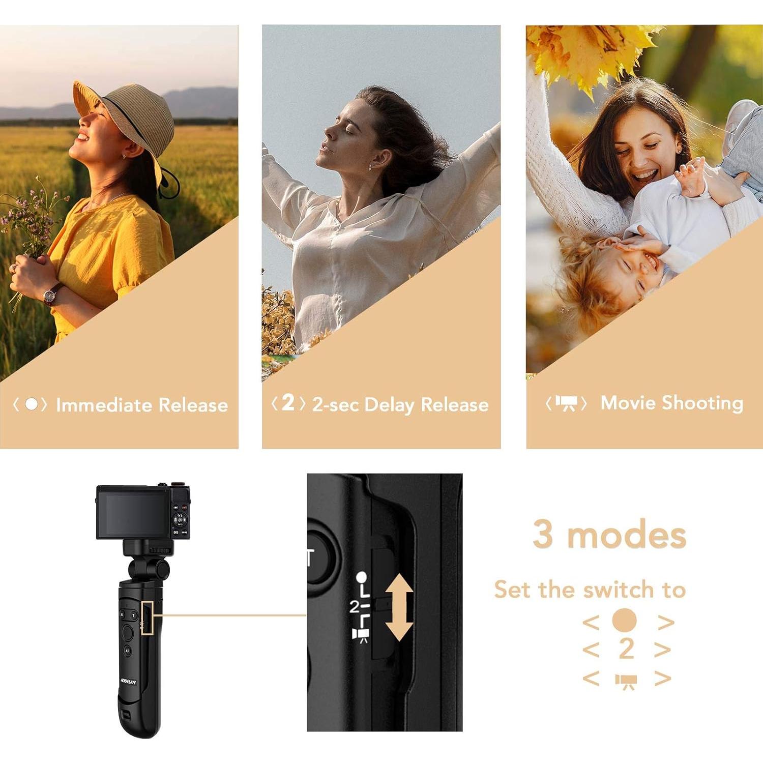 AODELAN Mini Trípode con Control Remoto Inalámbrico para Canon